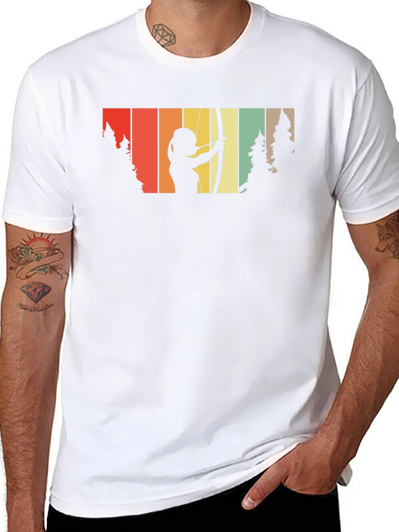 Retro Archer Graphic Tee - Black
