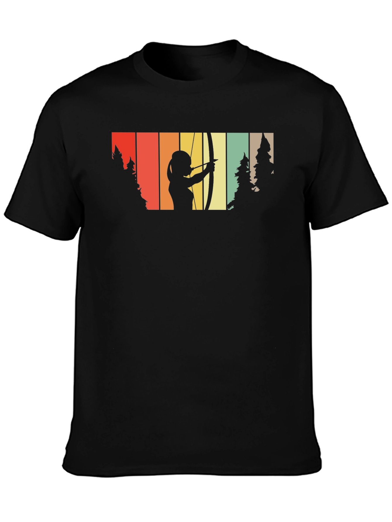 Retro Archer Graphic Tee - Black