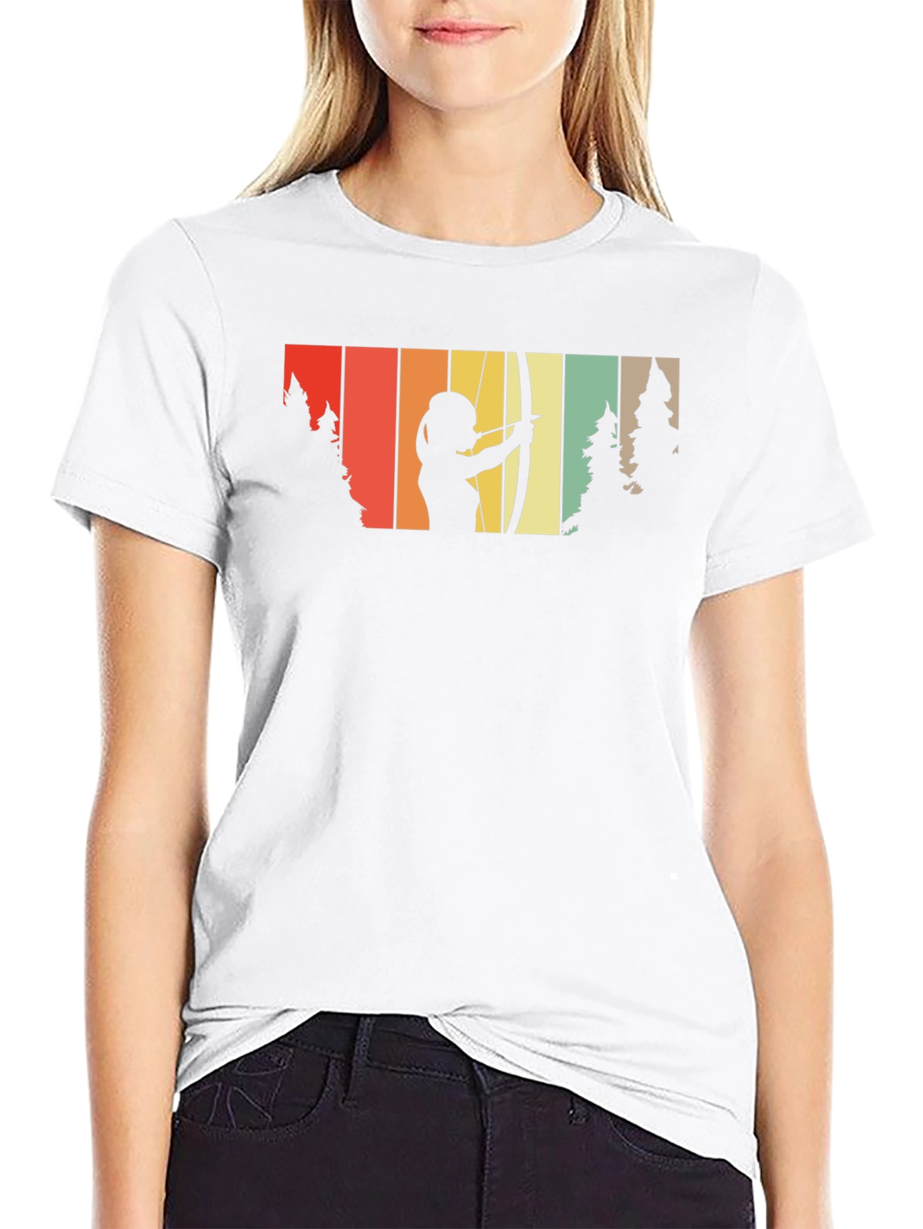 Retro Archer Graphic Tee - Black