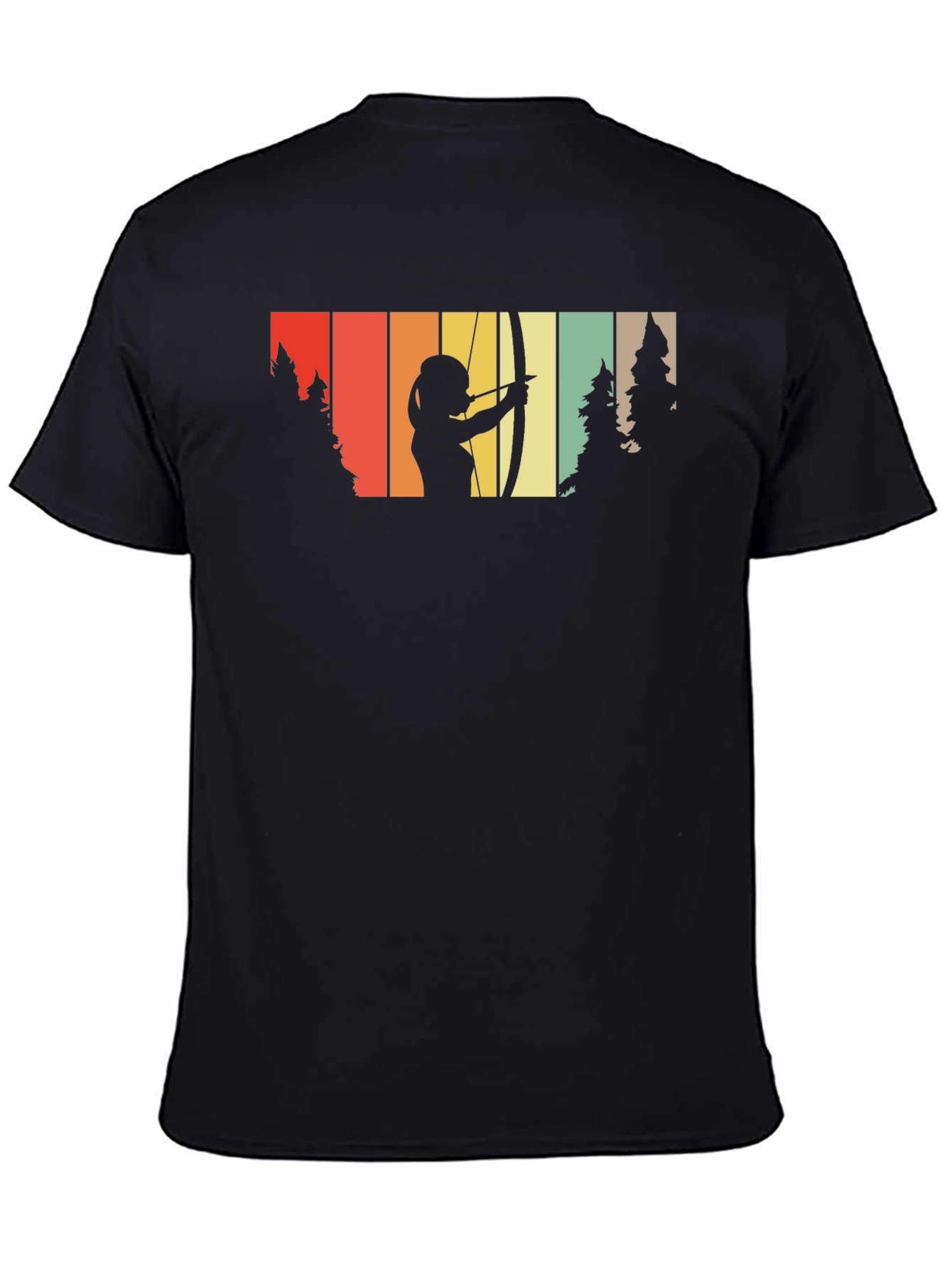 Retro Archer Graphic Tee - Black