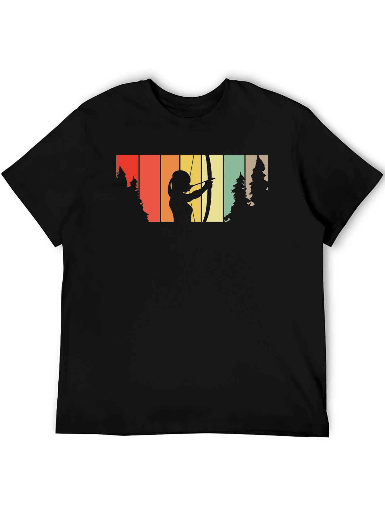 Retro Archer Graphic Tee - Black