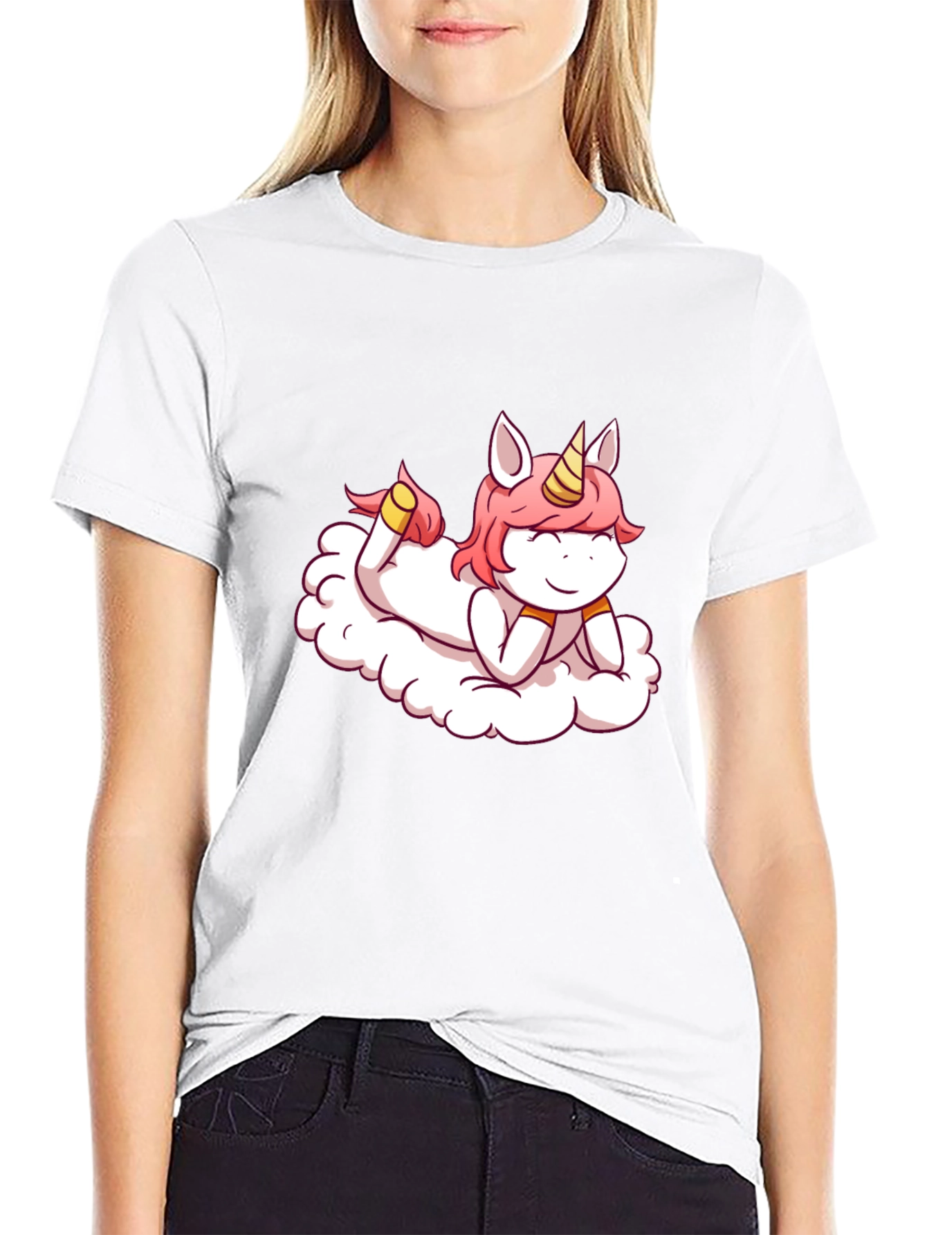 Unicorn on a Cloud Graphic Tee