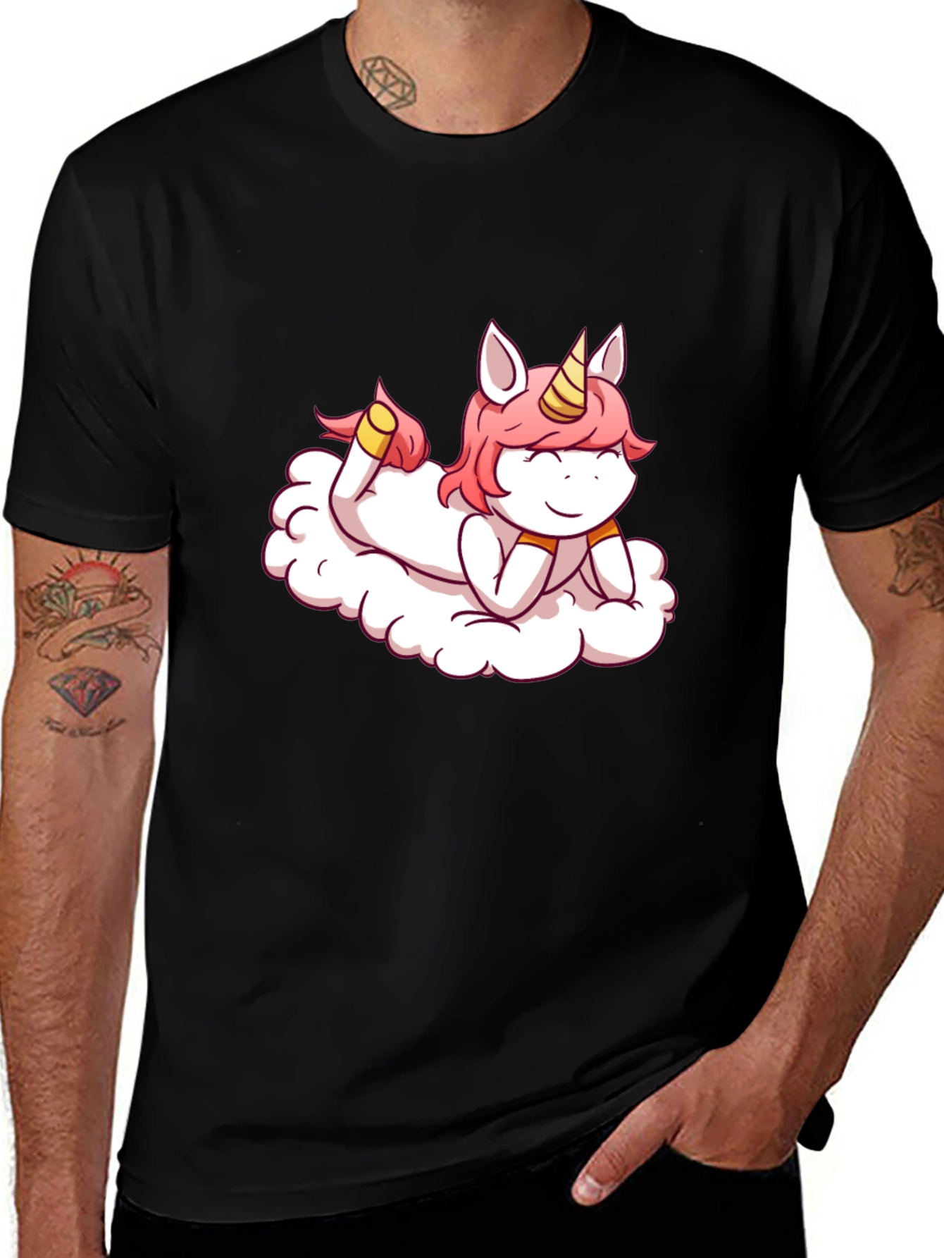 Unicorn on a Cloud Graphic Tee