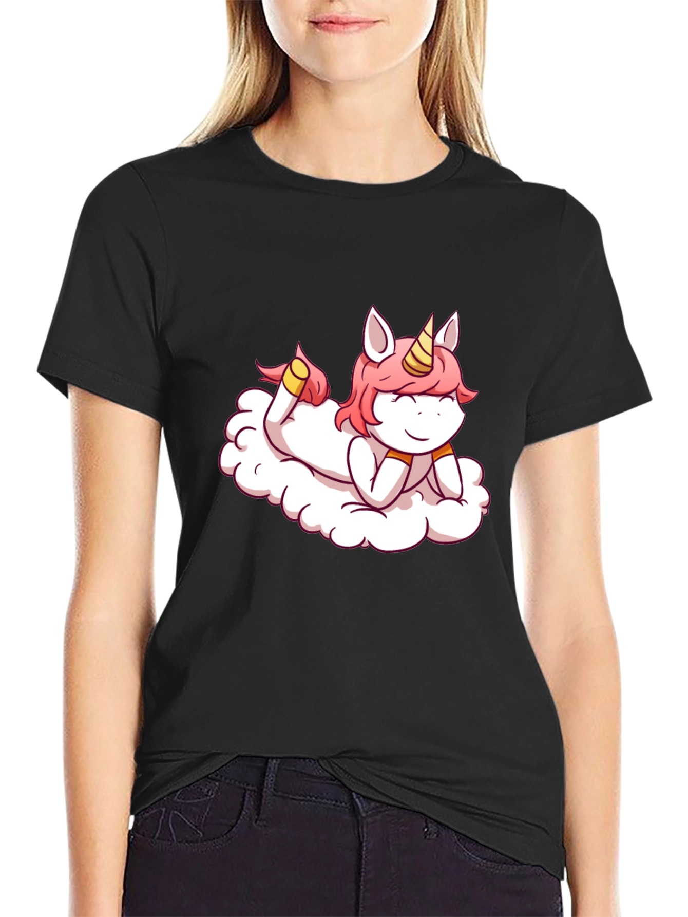 Unicorn on a Cloud Graphic Tee