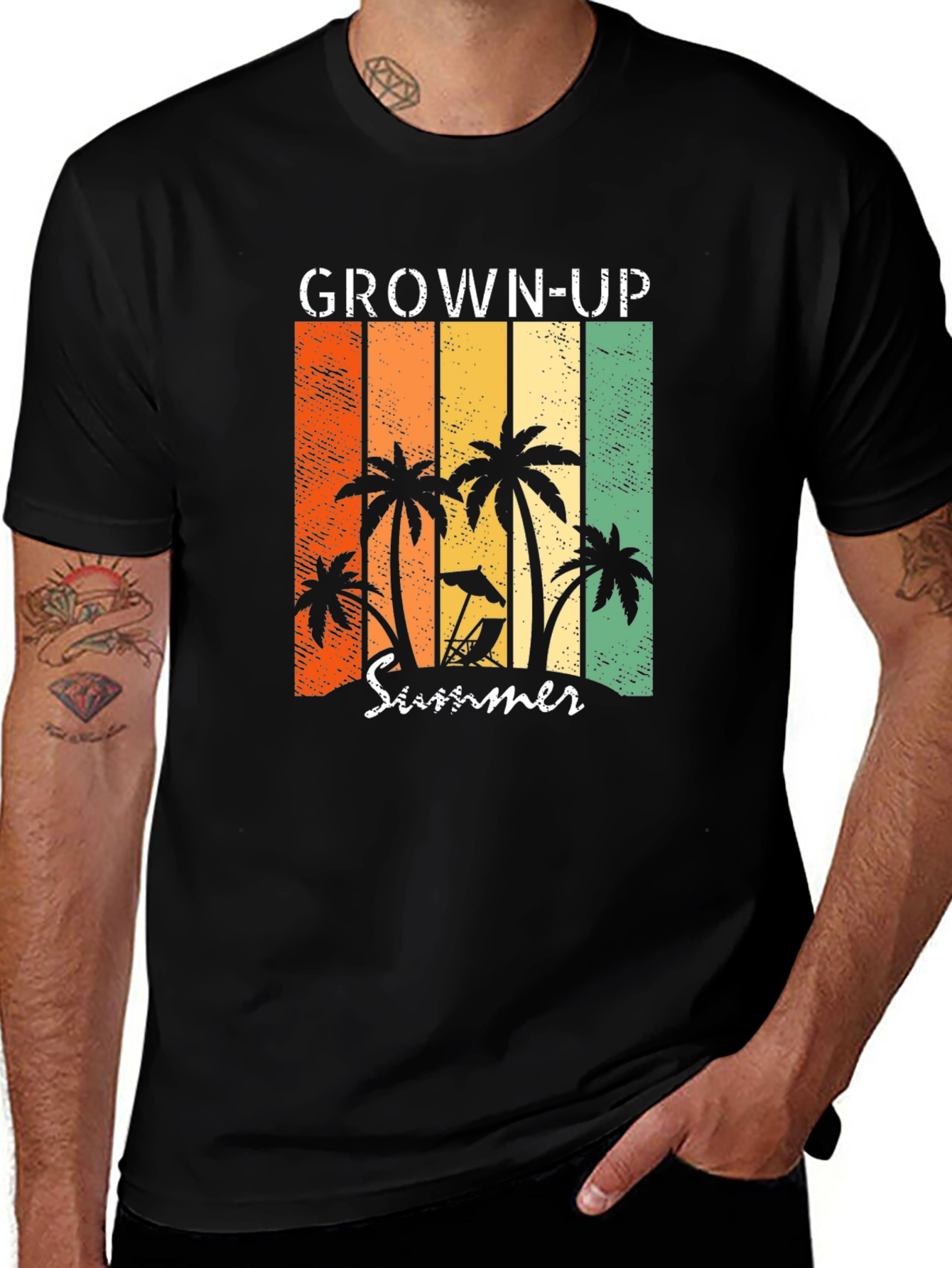Grown-Up Summer Graphic T-Shirt