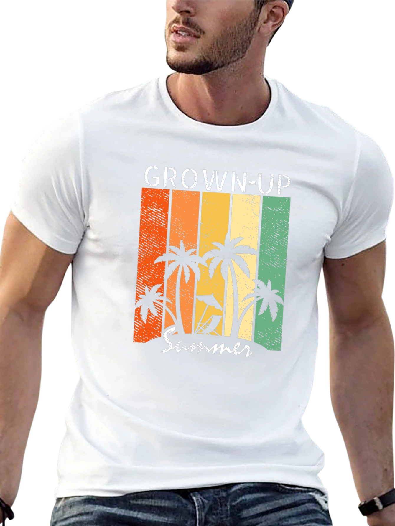 Grown-Up Summer Graphic T-Shirt