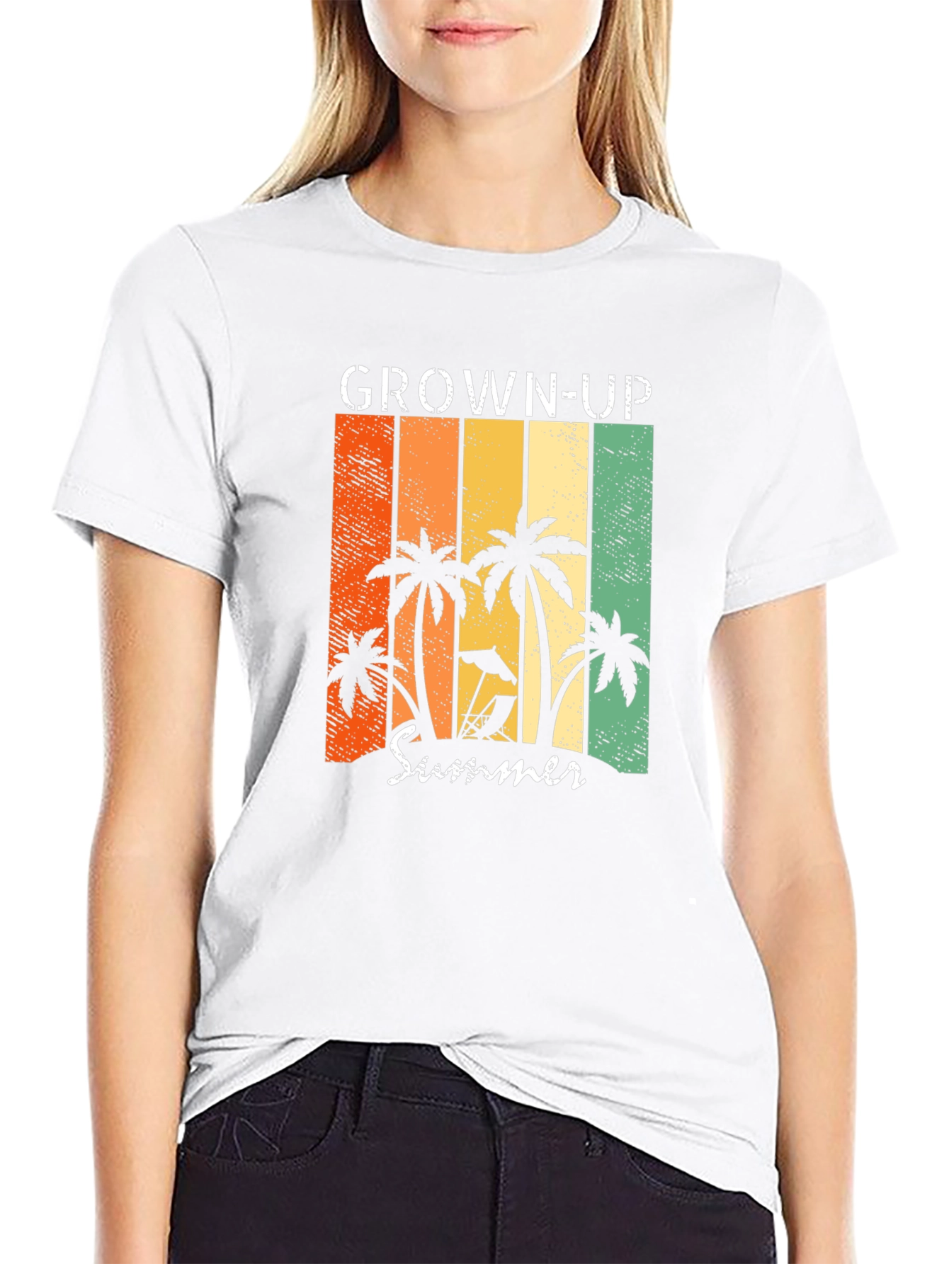 Grown-Up Summer Graphic T-Shirt