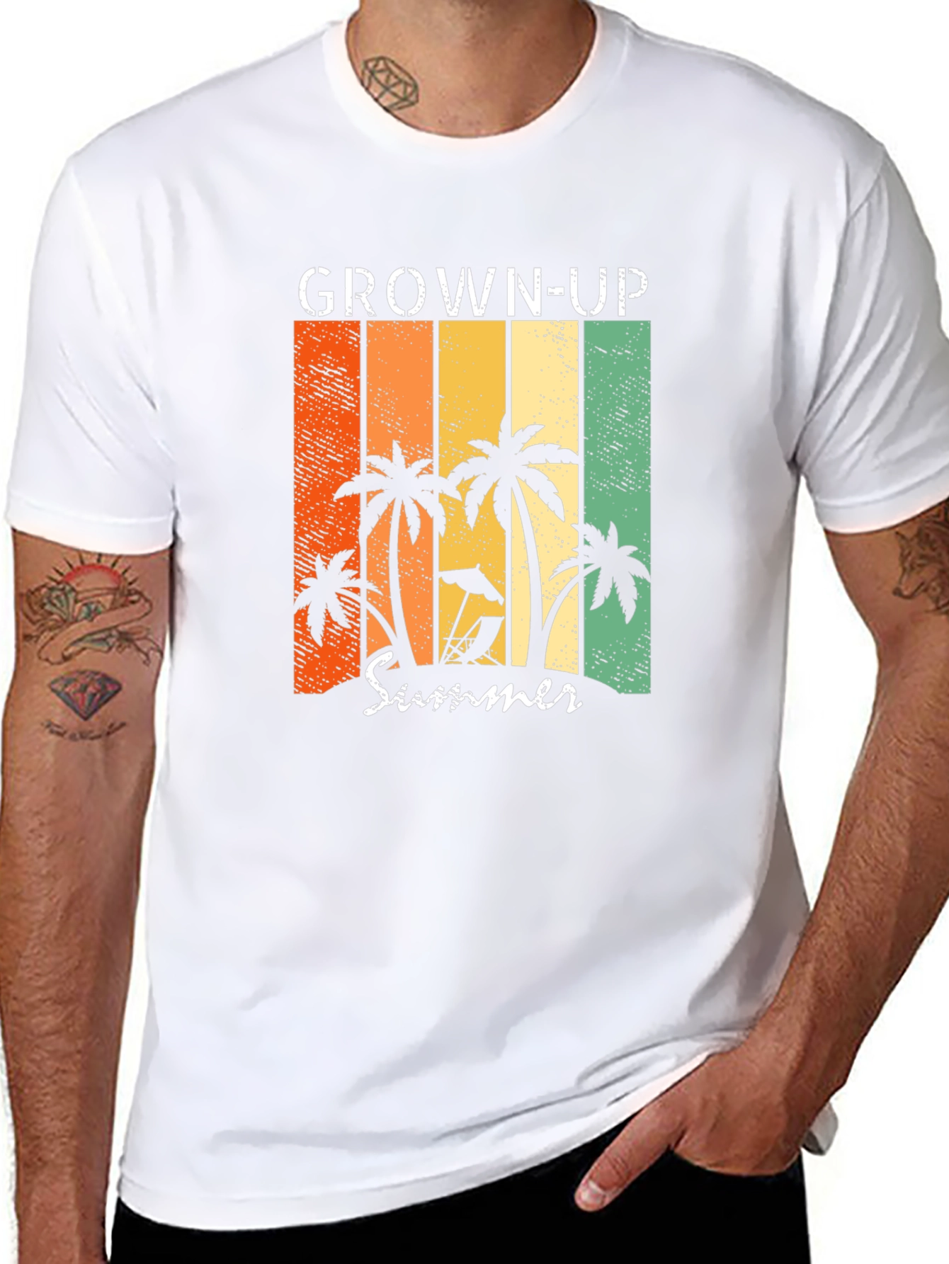 Grown-Up Summer Graphic T-Shirt