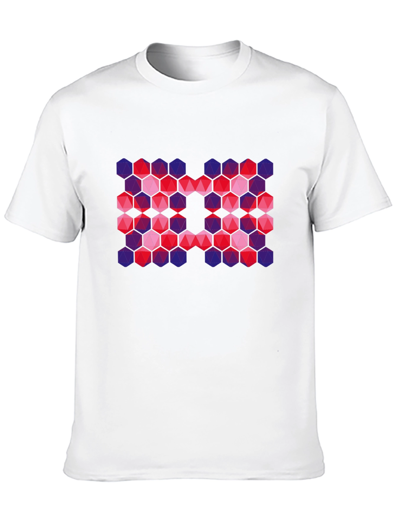 Geometric Hexagon Pattern Graphic T-Shirt