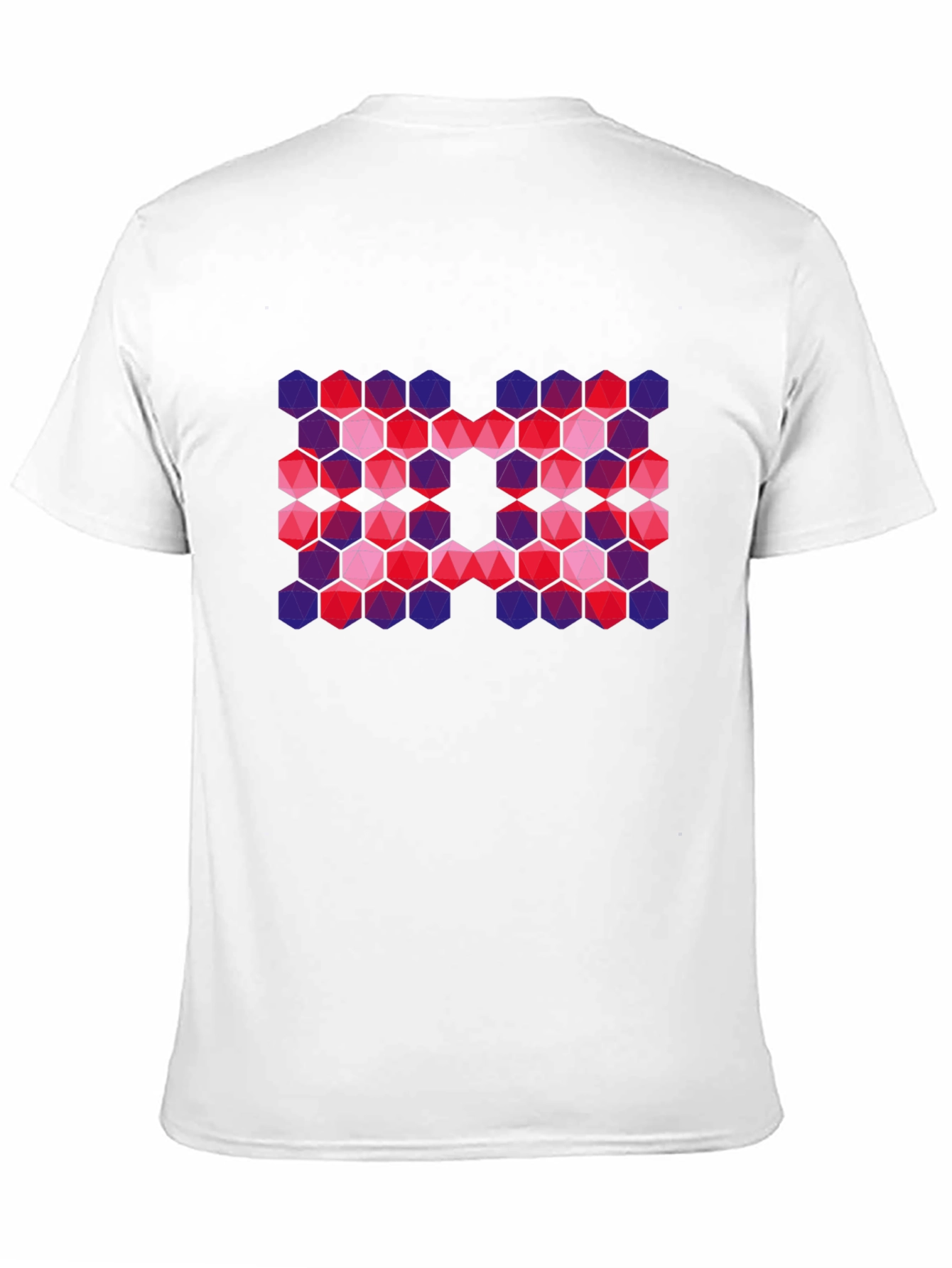 Geometric Hexagon Pattern Graphic T-Shirt