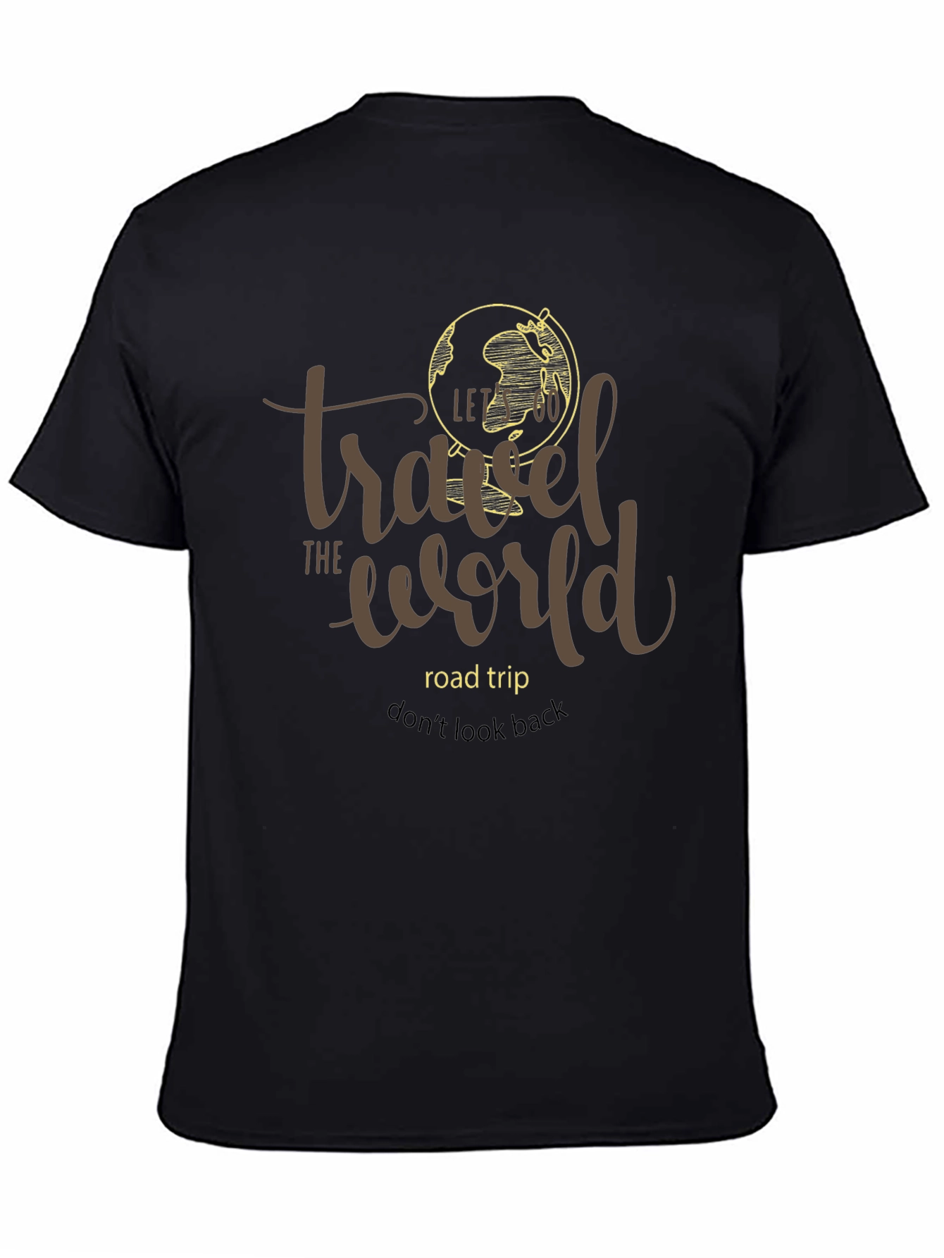 Travel the World Graphic Tee - Black