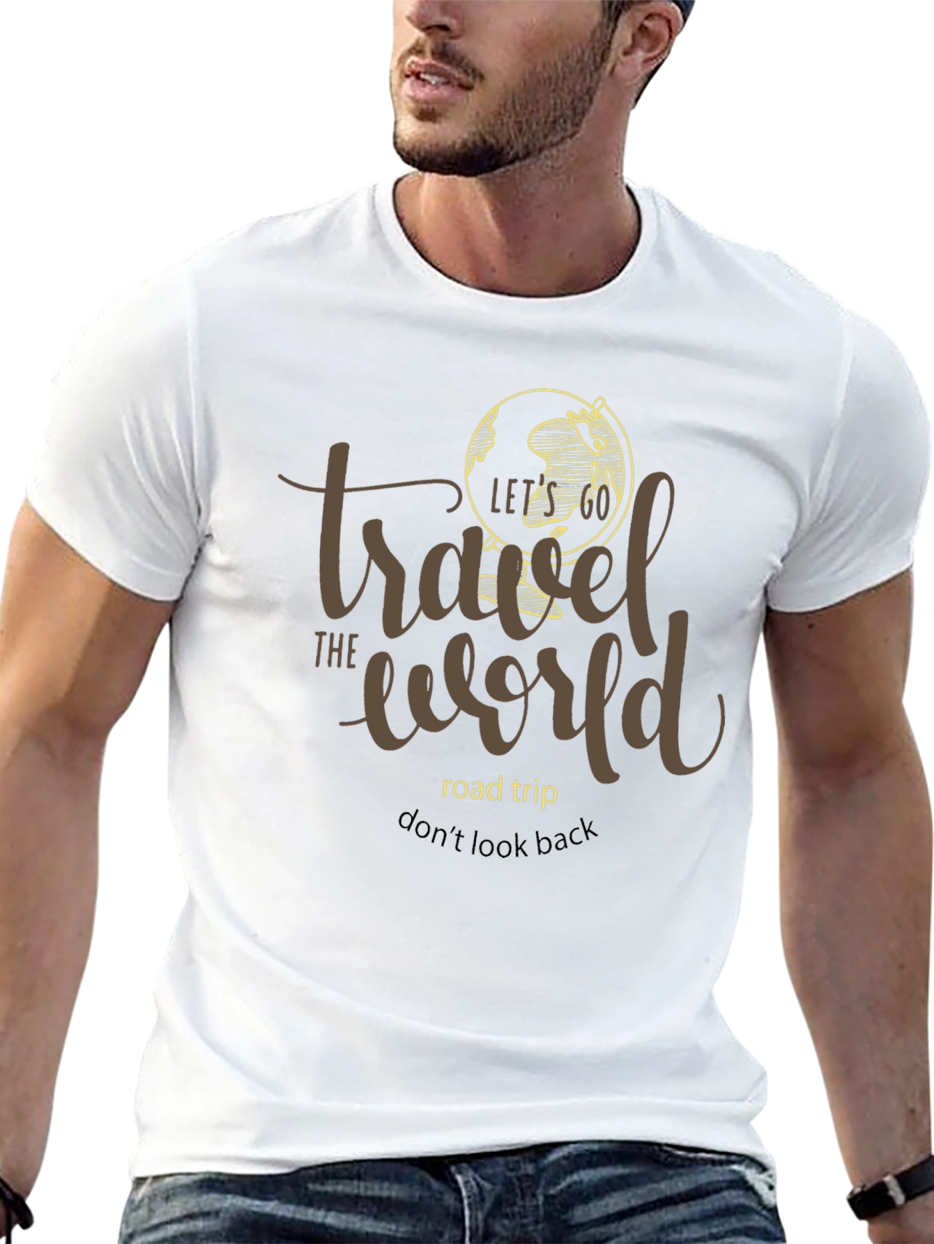 Travel the World Graphic Tee - Black