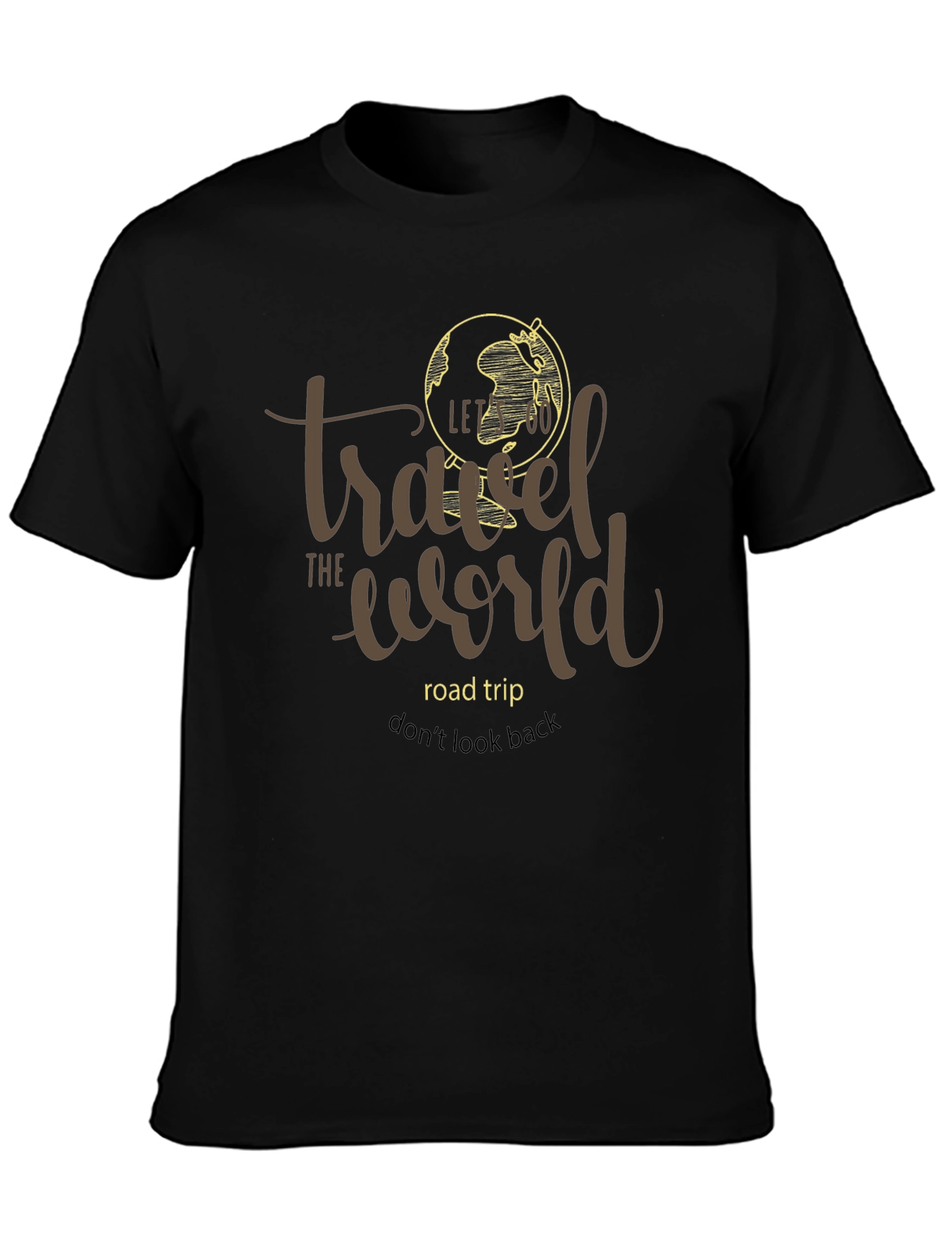 Travel the World Graphic Tee - Black