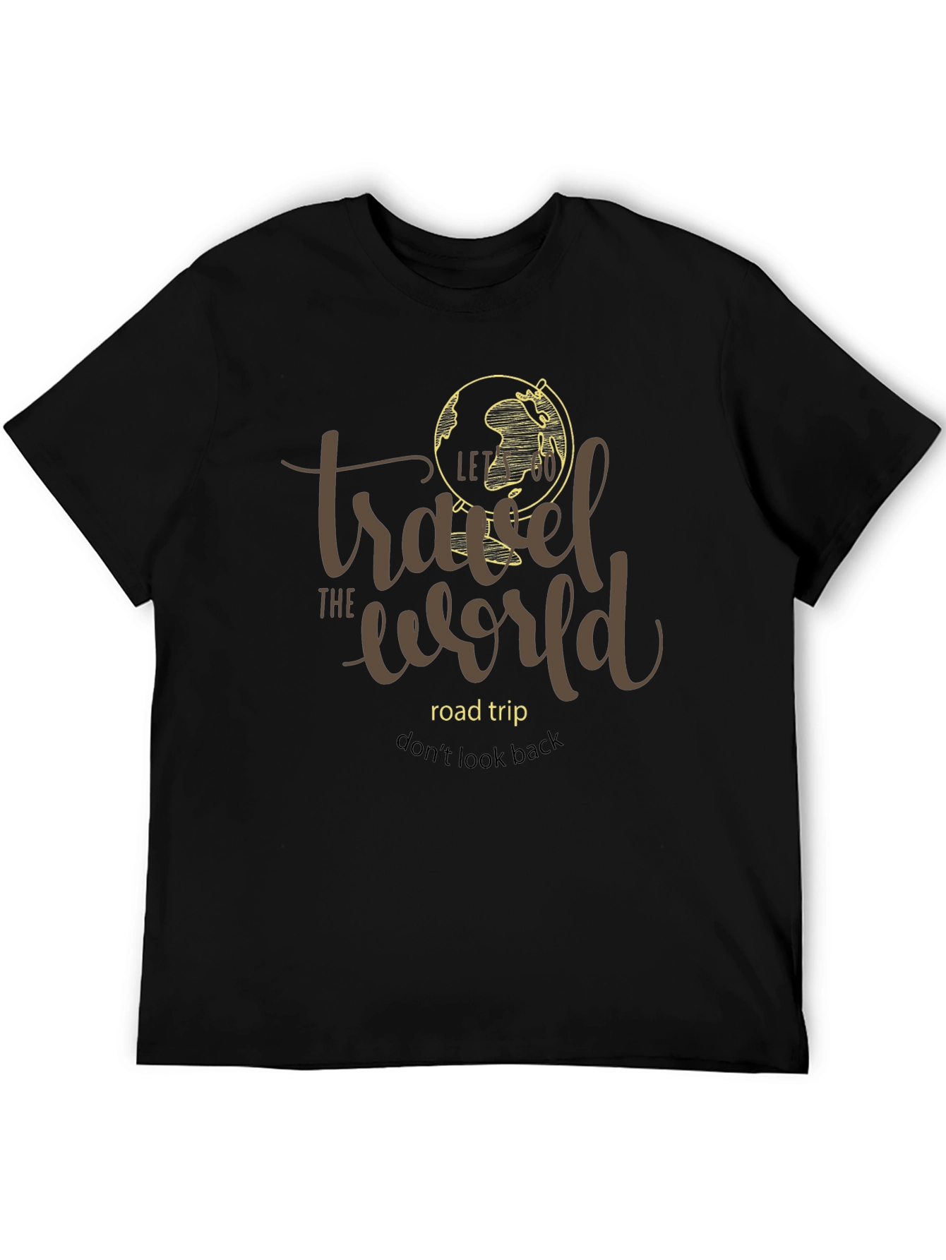 Travel the World Graphic Tee - Black