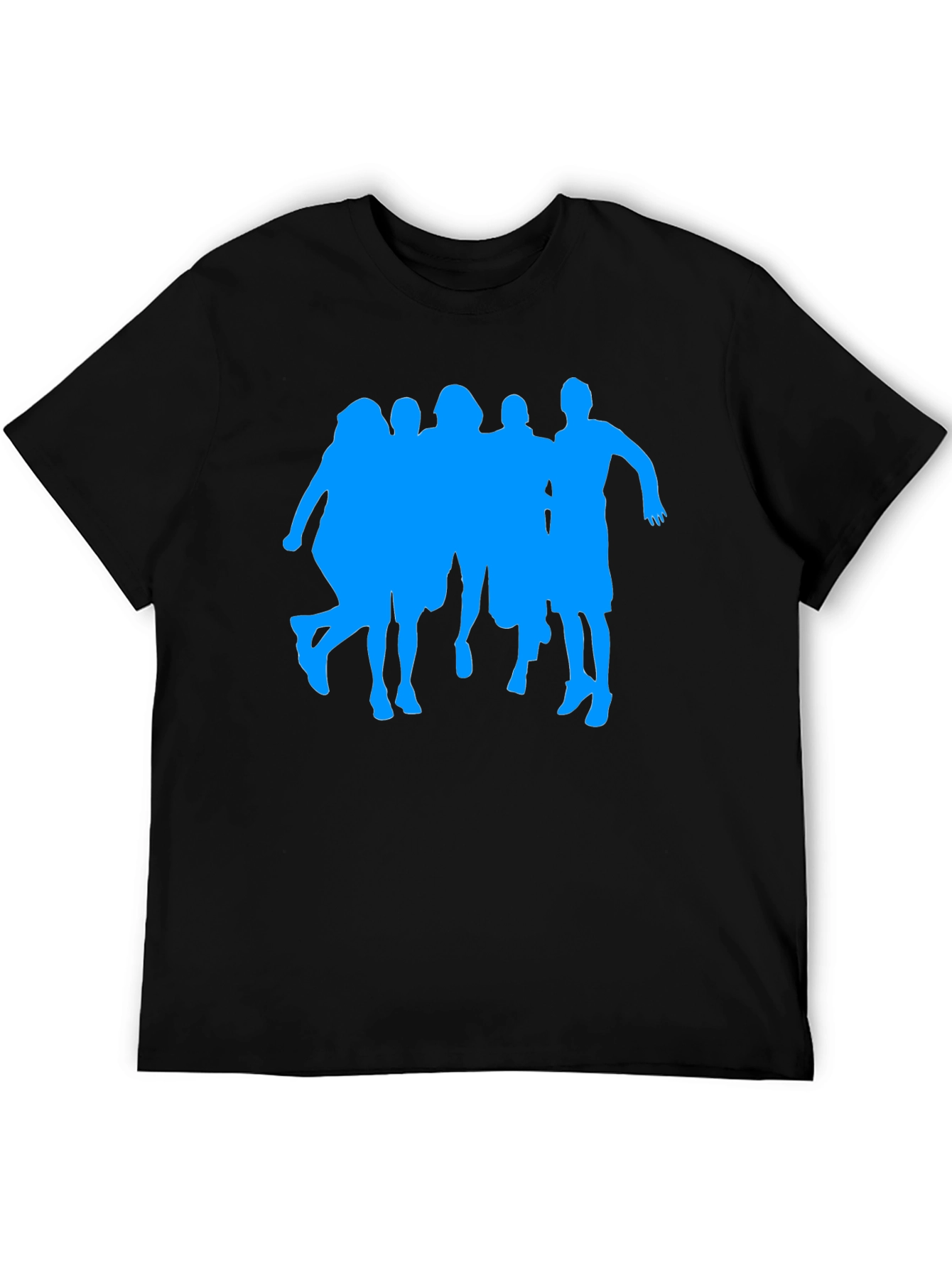 Silhouette Crew Graphic Tee - Casual Black T-Shirt