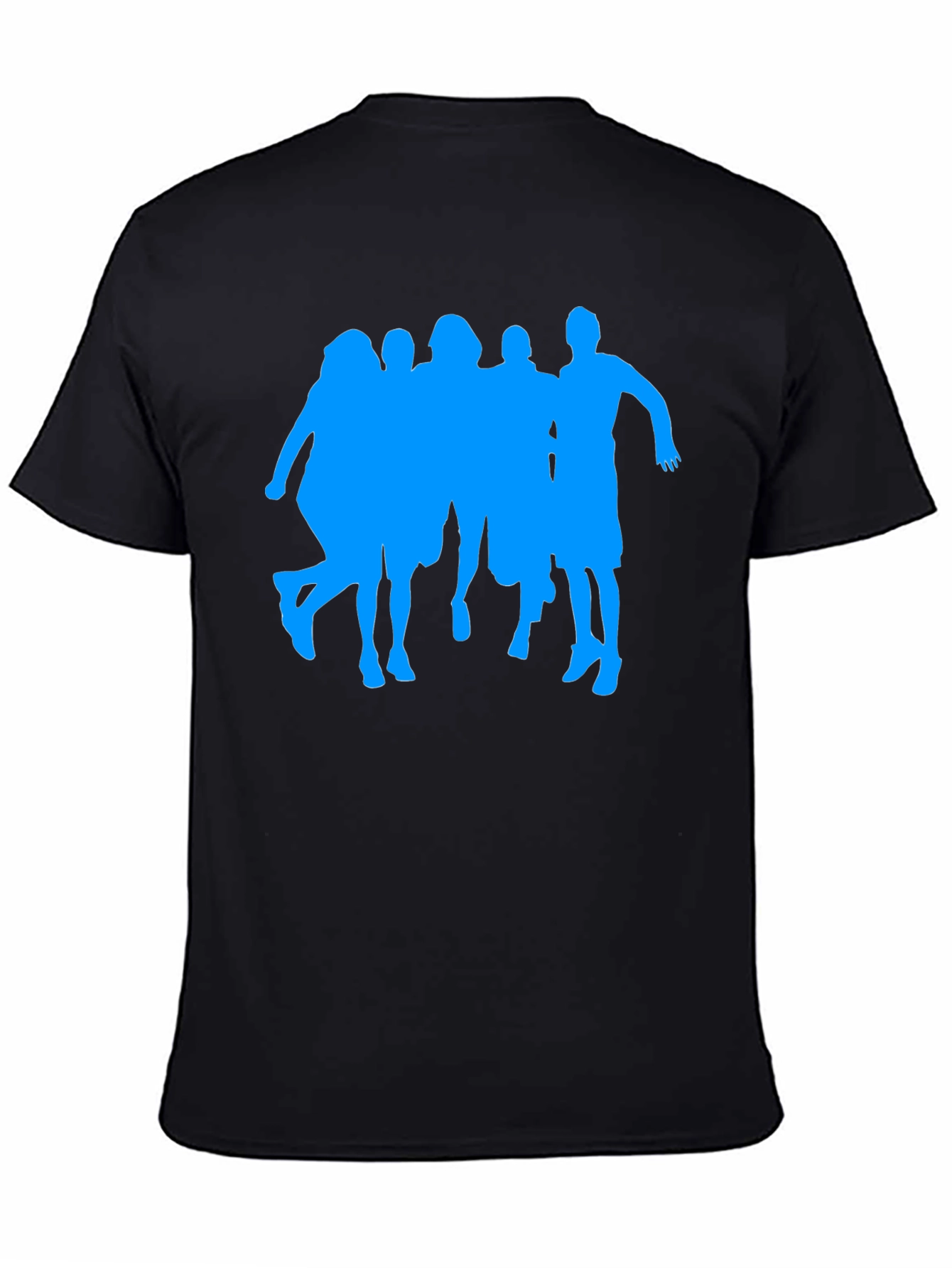 Silhouette Crew Graphic Tee - Casual Black T-Shirt