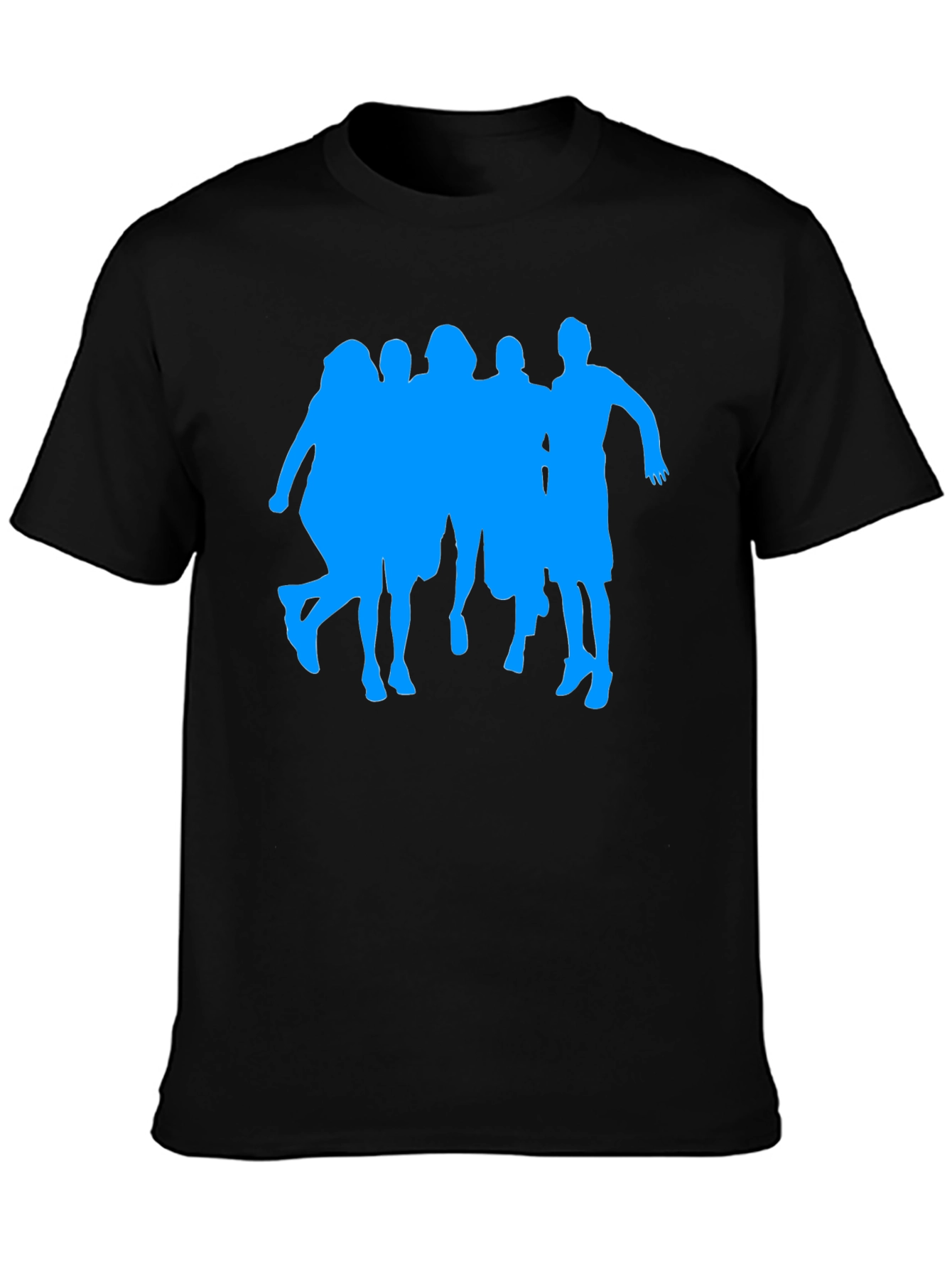 Silhouette Crew Graphic Tee - Casual Black T-Shirt