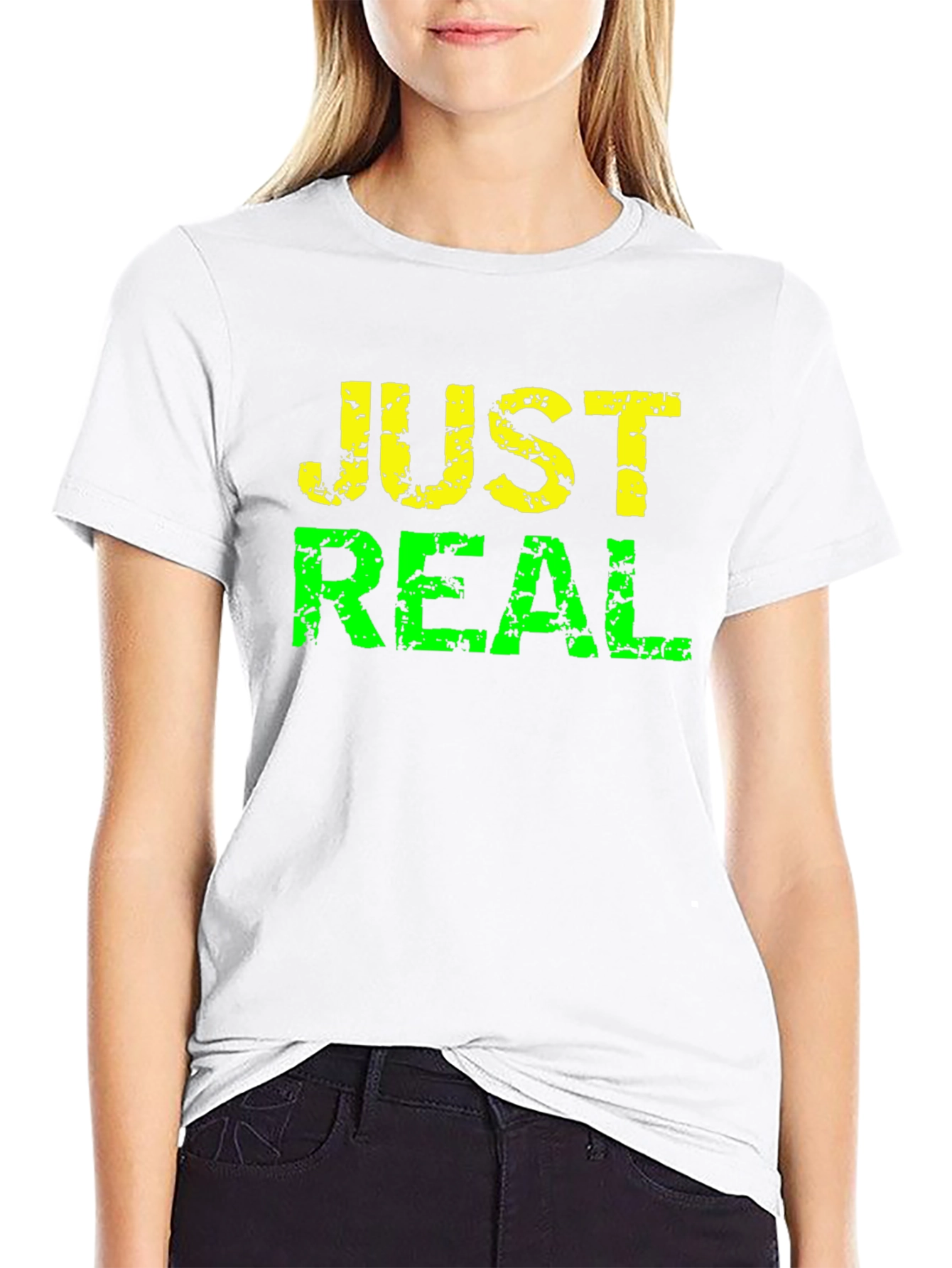 Just Real Distressed Graphic Tee