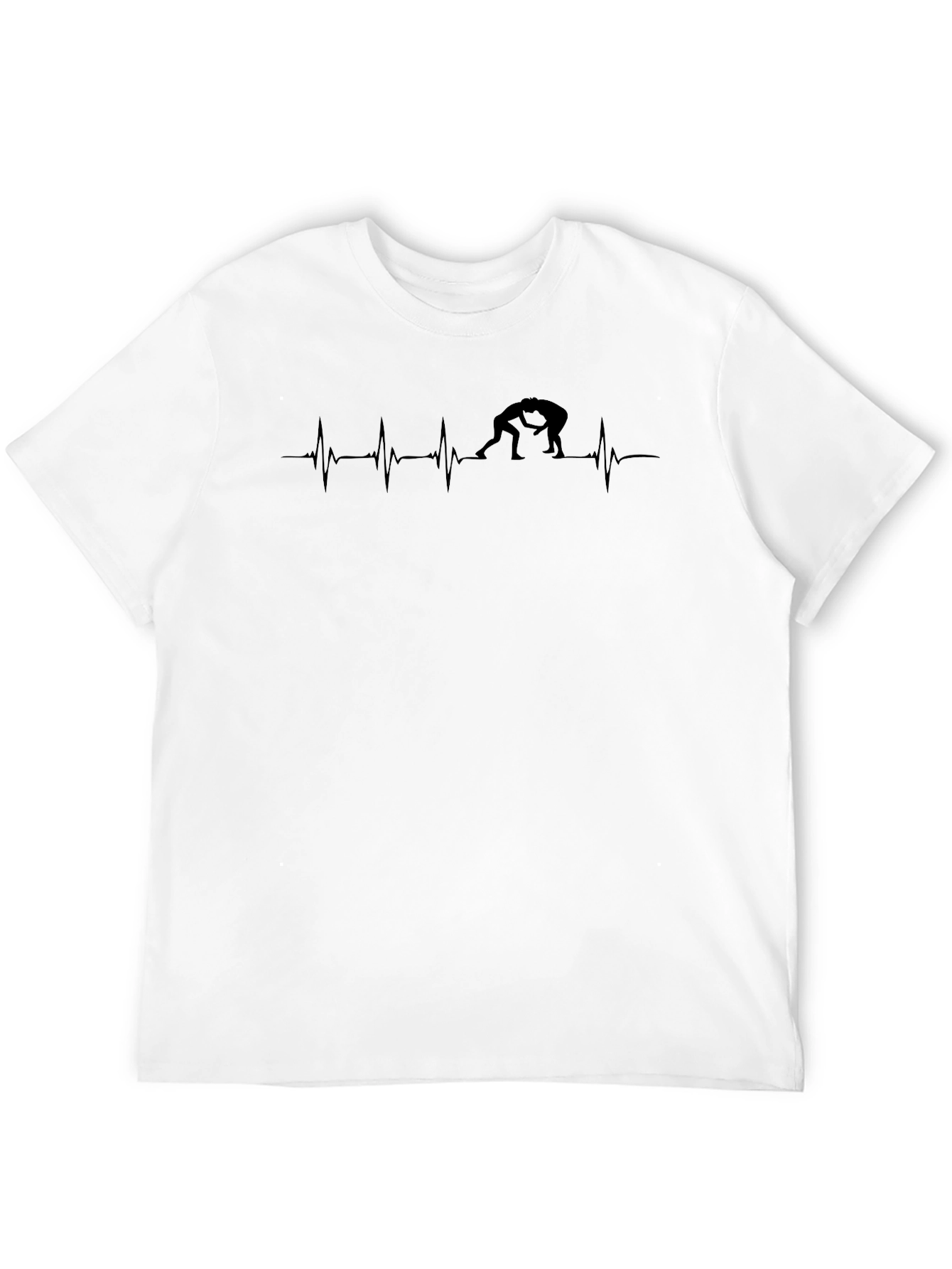 Wrestling Heartbeat T-Shirt - Sporty Graphic Tee