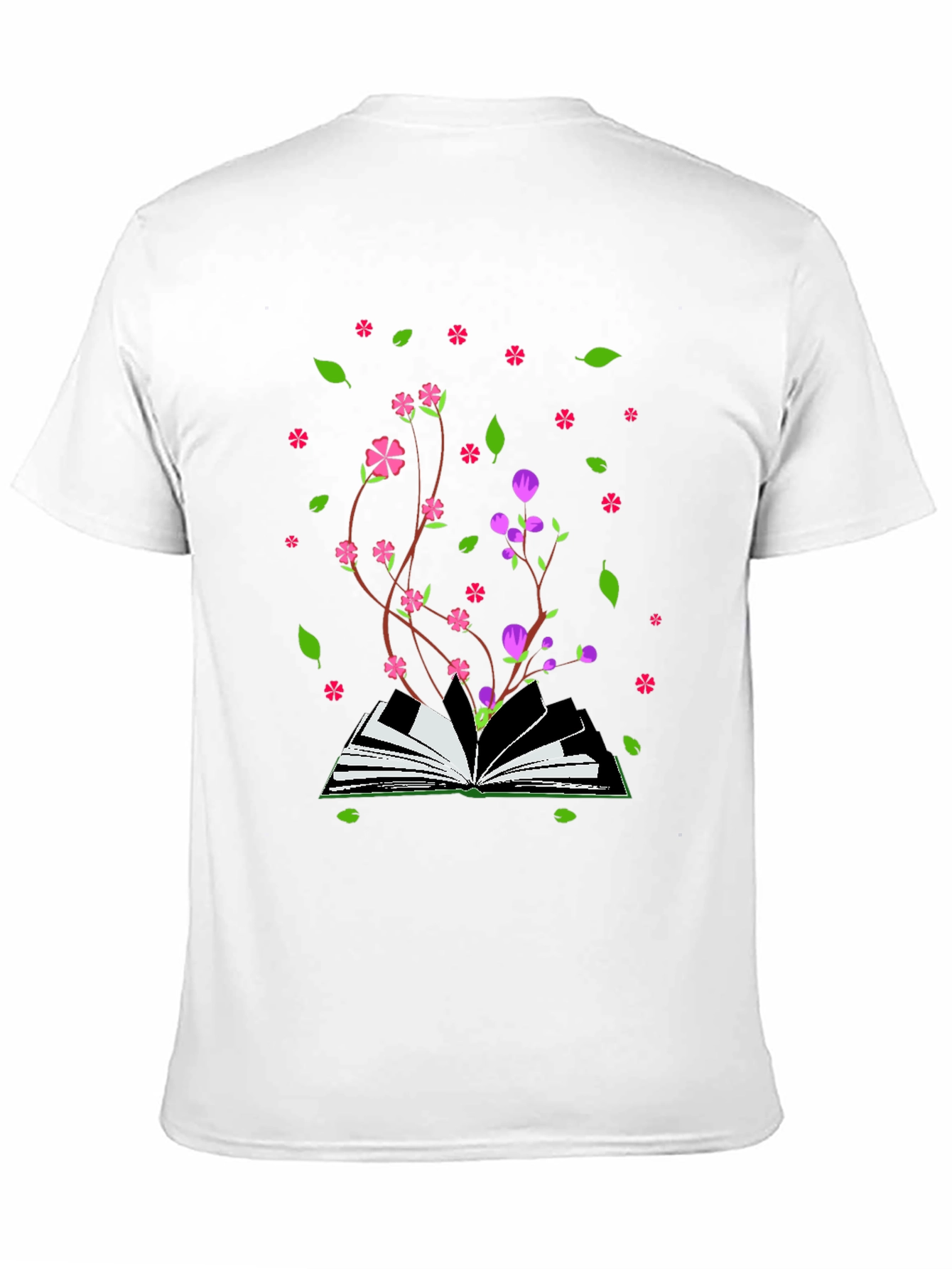 Blooming Book T-Shirt - Nature Inspired Design