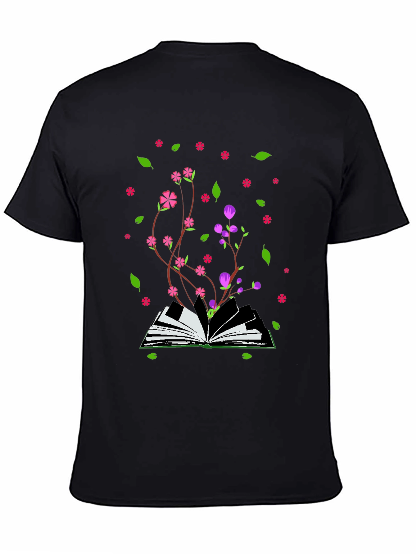 Blooming Book T-Shirt - Nature Inspired Design