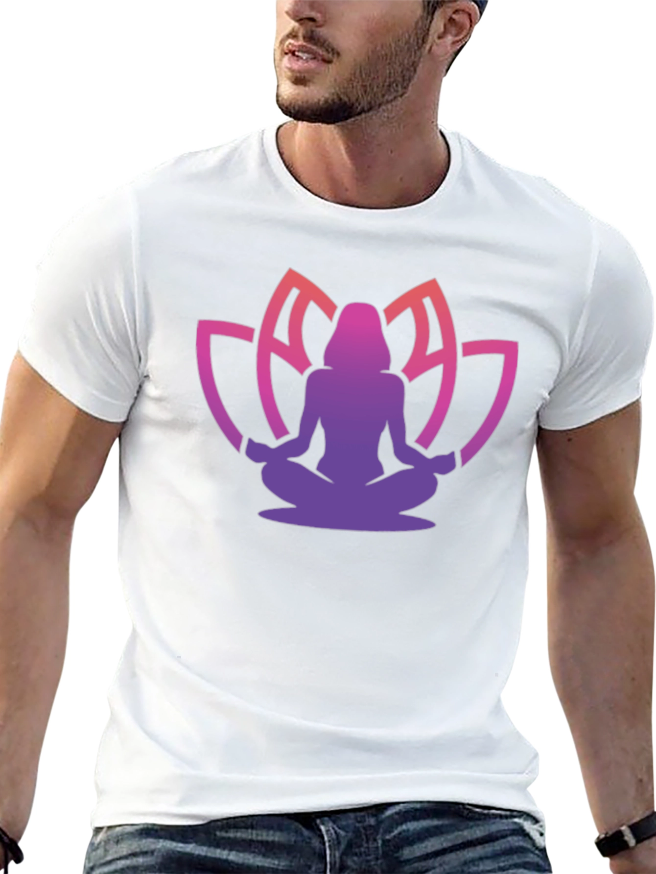 Meditative Lotus T-Shirt - Black