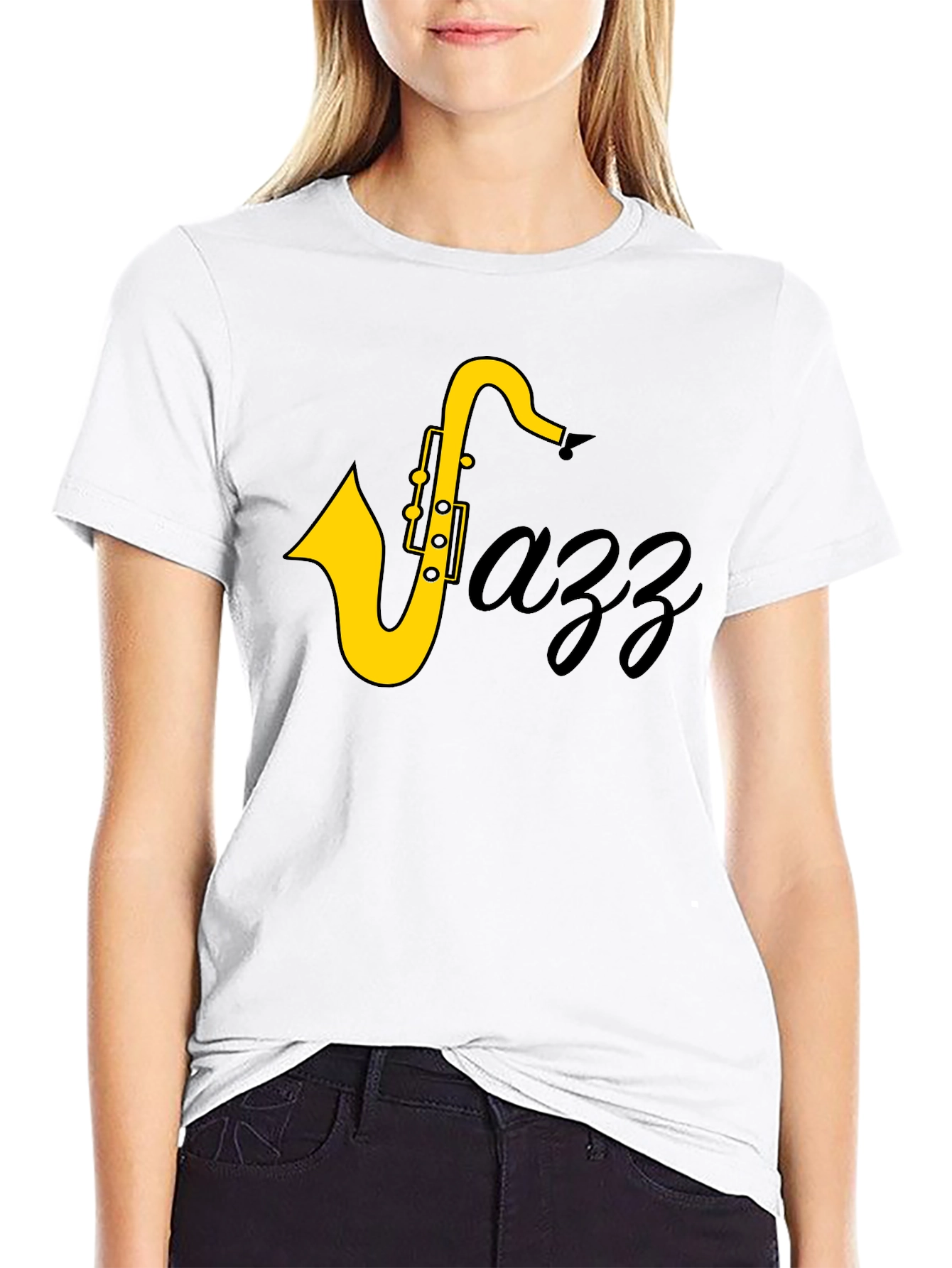 Jazz Saxophone Black T-Shirt - Cool Music Tee