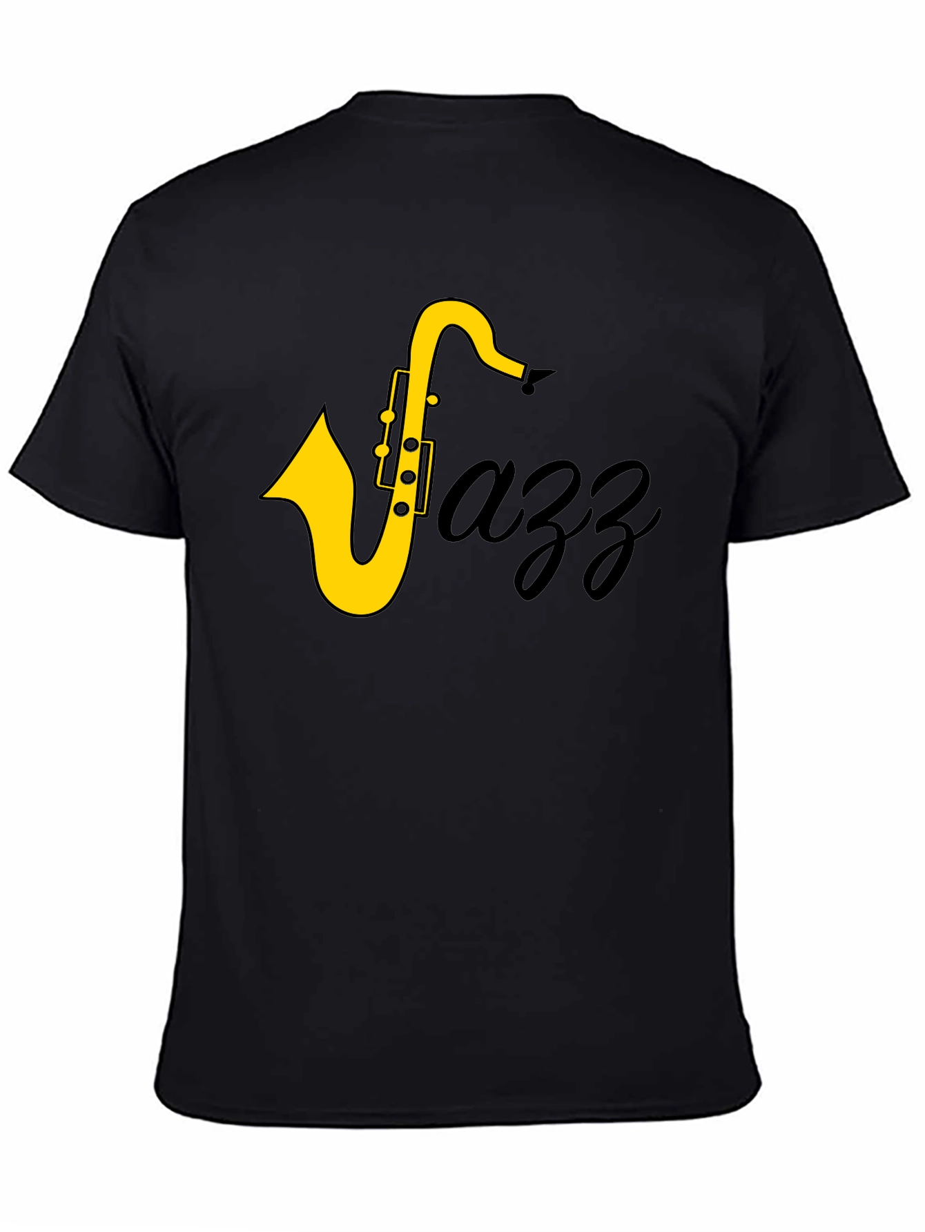 Jazz Saxophone Black T-Shirt - Cool Music Tee