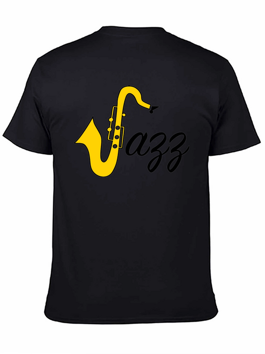 Jazz Saxophone Black T-Shirt - Cool Music Tee