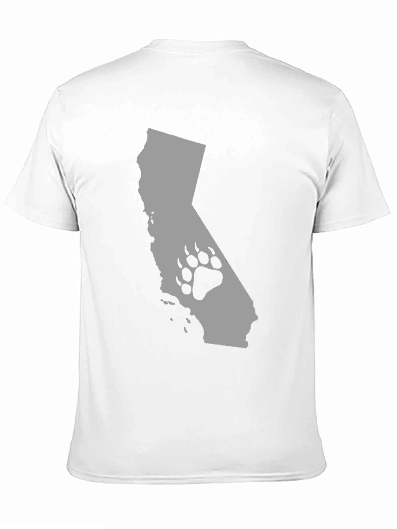 California Bear Paw Print Graphic T-Shirt