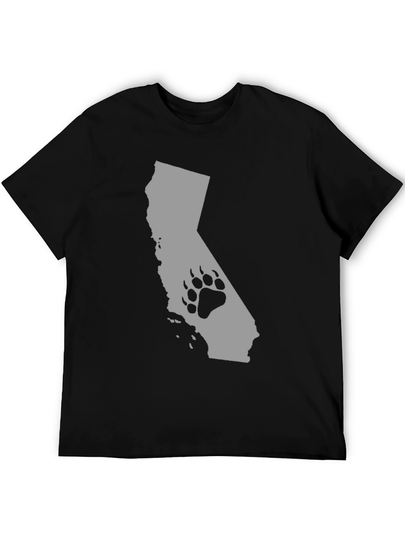 California Bear Paw Print Graphic T-Shirt