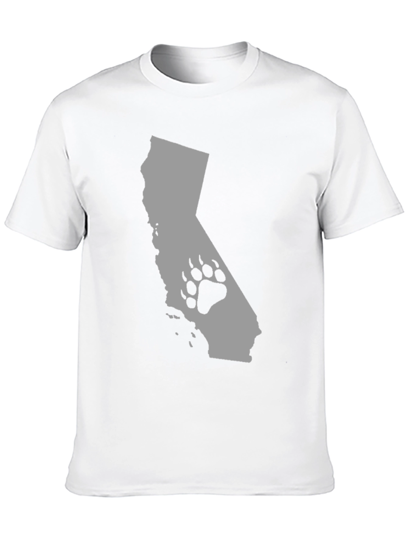 California Bear Paw Print Graphic T-Shirt