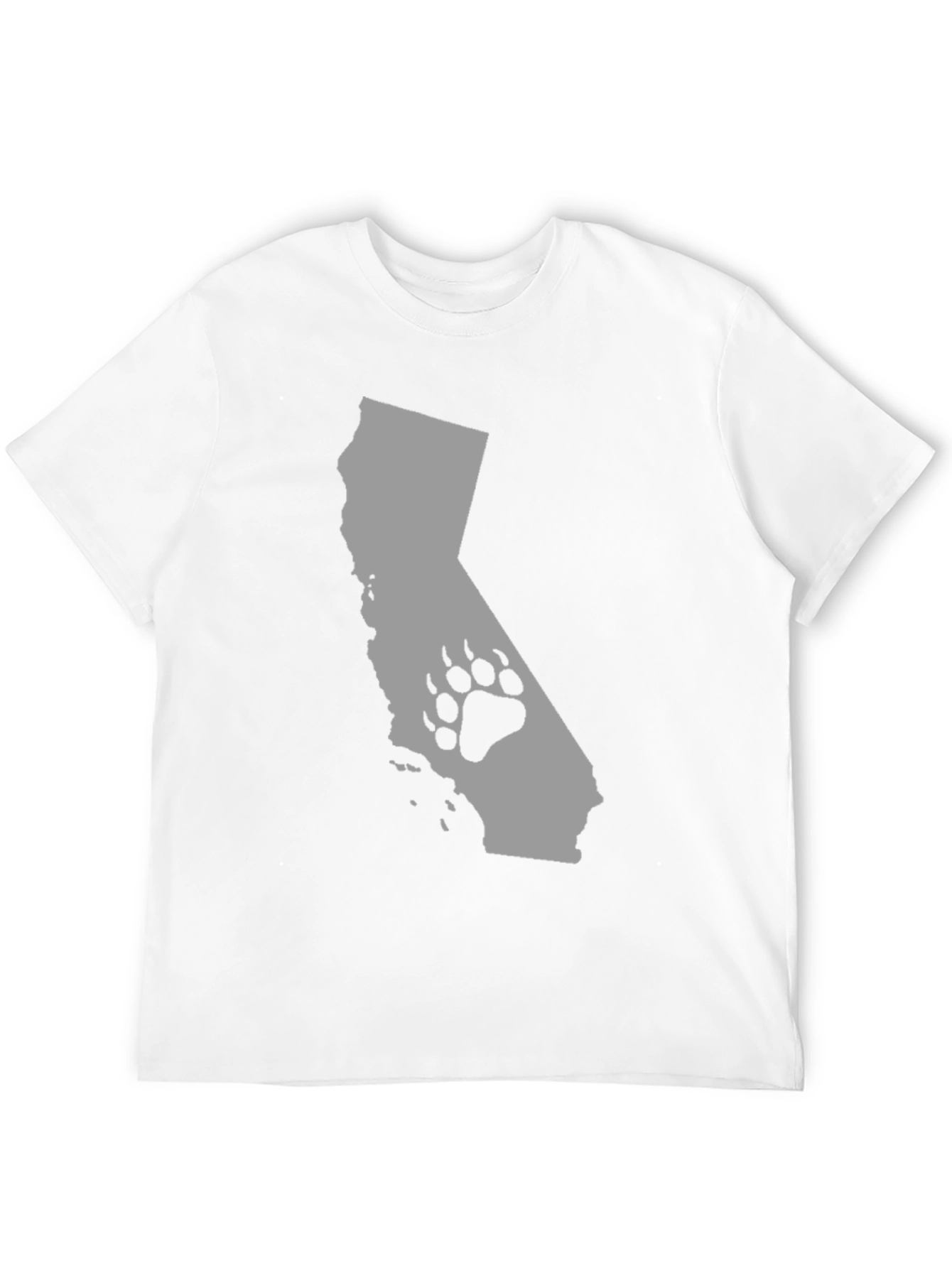 California Bear Paw Print Graphic T-Shirt