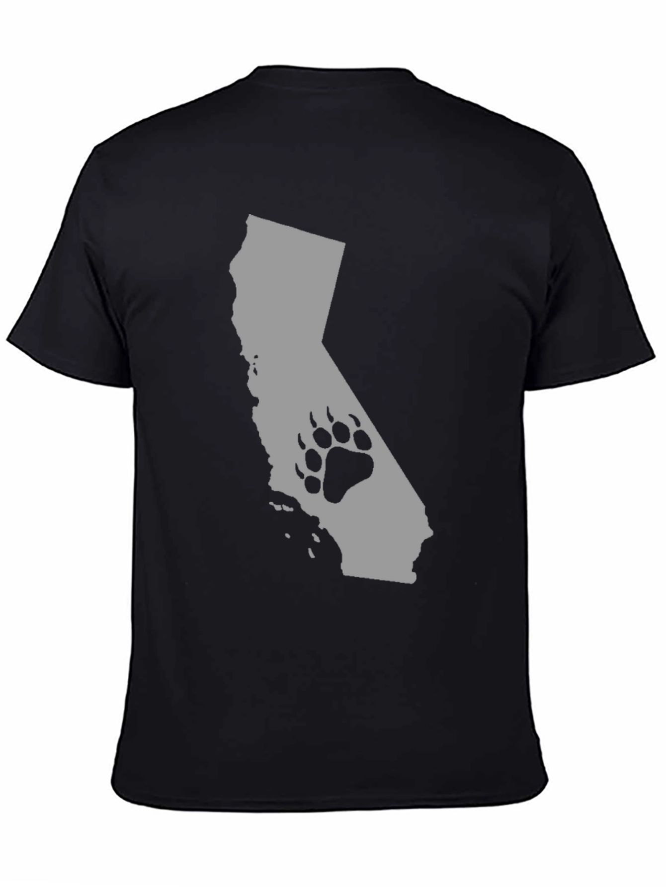 California Bear Paw Print Graphic T-Shirt