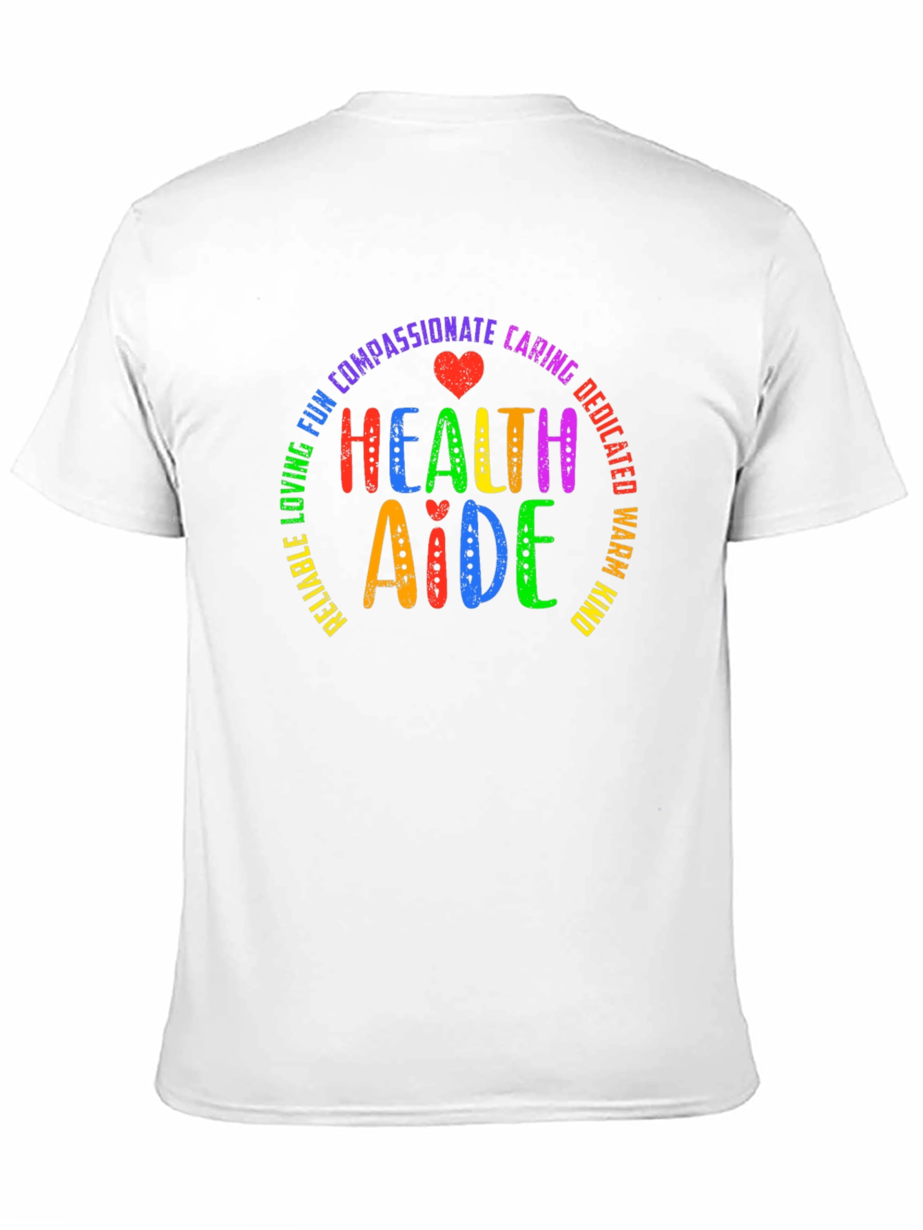 Health Aide Rainbow Graphic T-Shirt