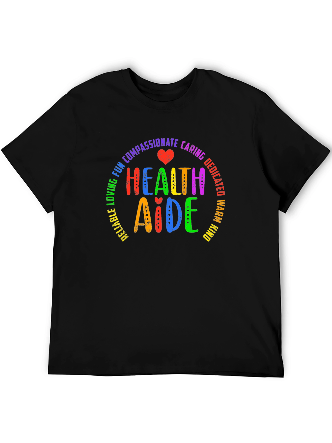 Health Aide Rainbow Graphic T-Shirt