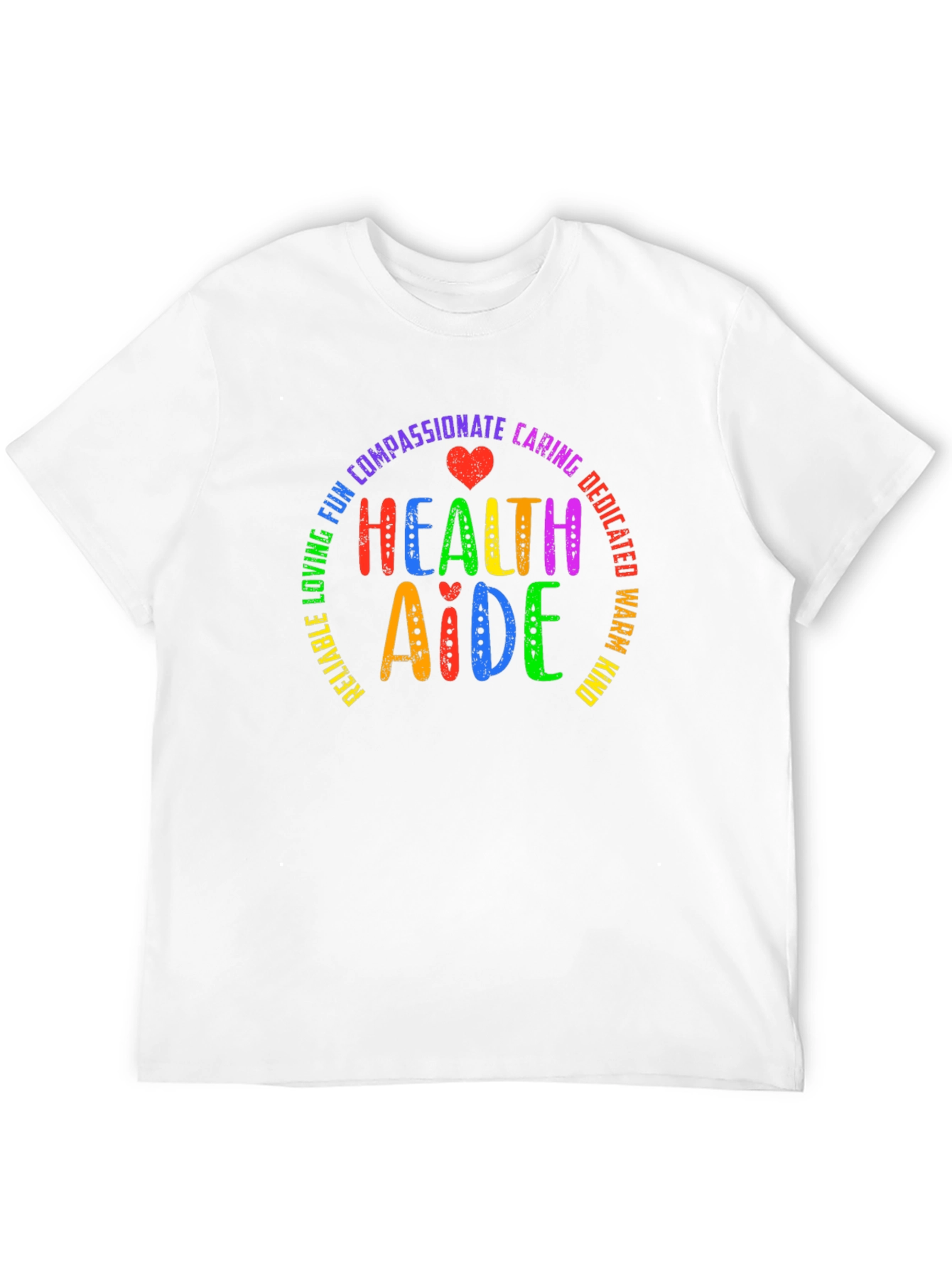 Health Aide Rainbow Graphic T-Shirt