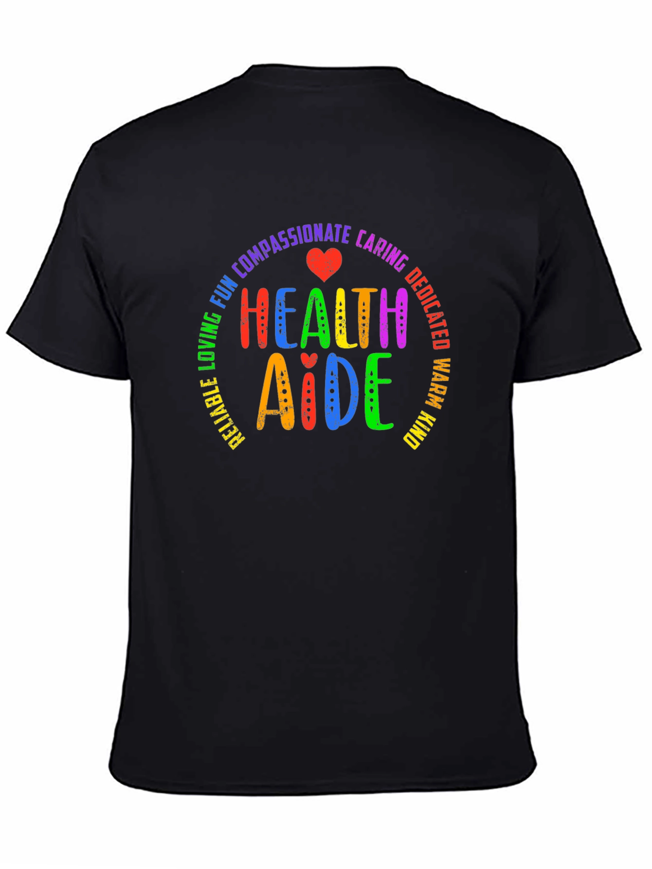 Health Aide Rainbow Graphic T-Shirt
