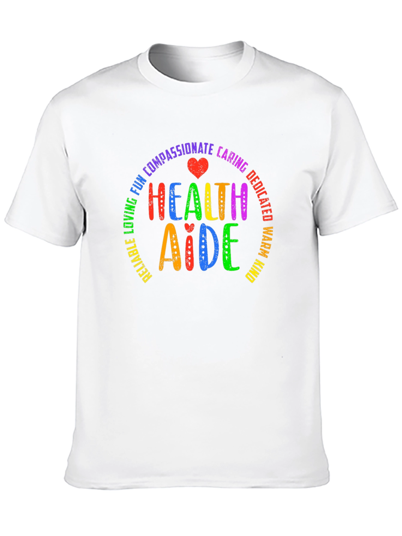 Health Aide Rainbow Graphic T-Shirt