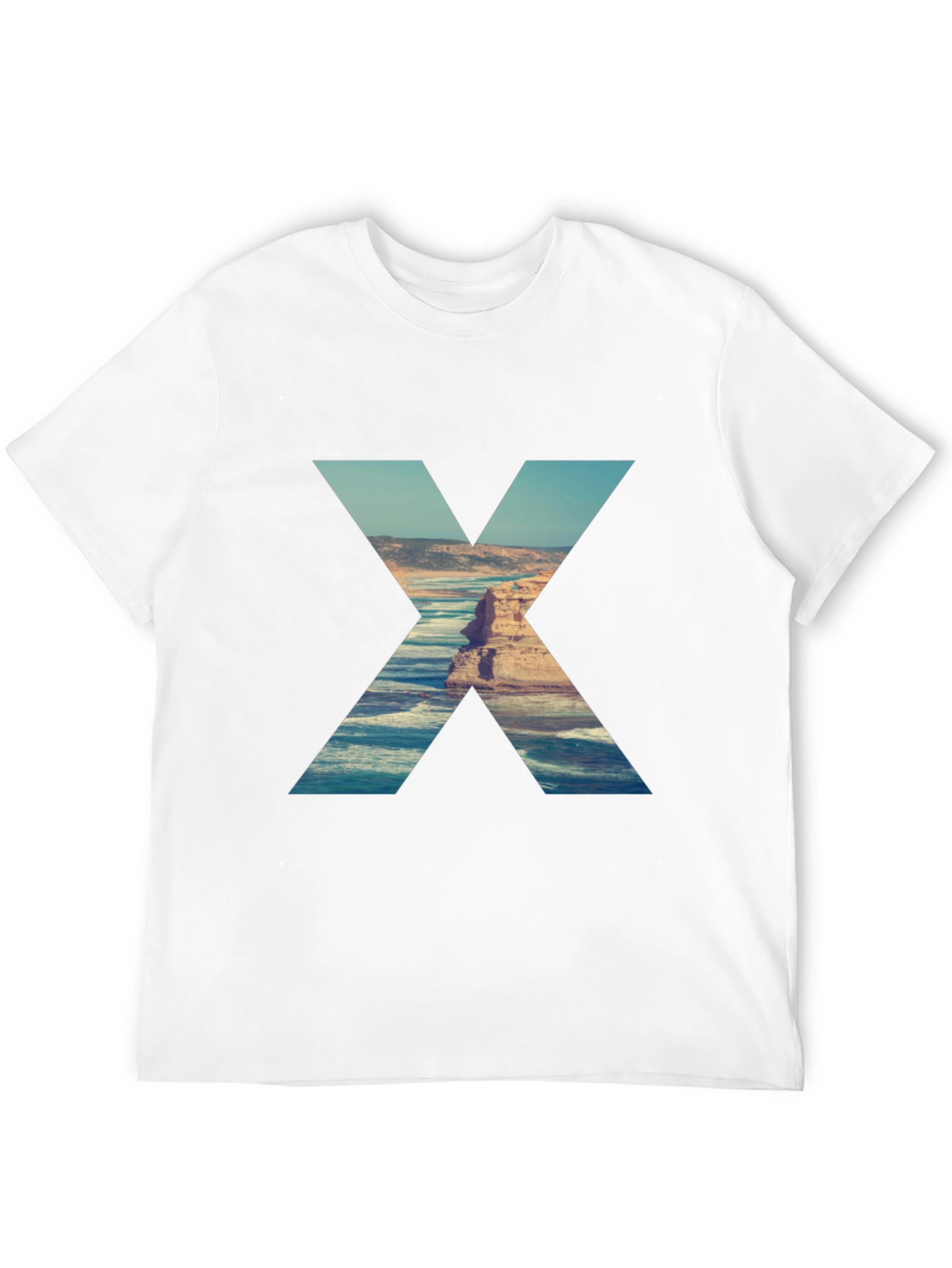 Ocean View Graphic Tee - Black Cotton Blend