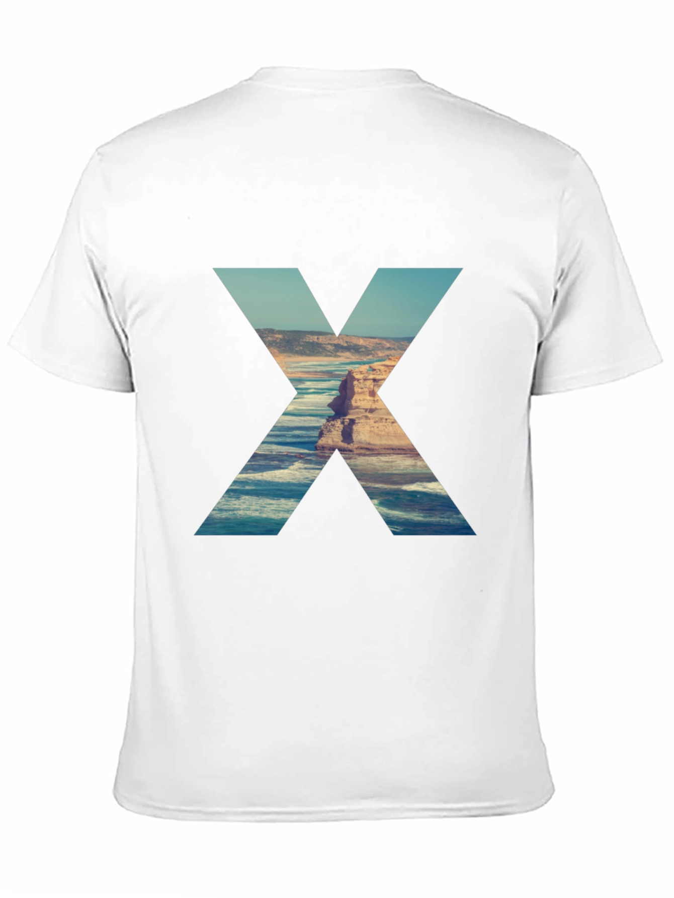 Ocean View Graphic Tee - Black Cotton Blend