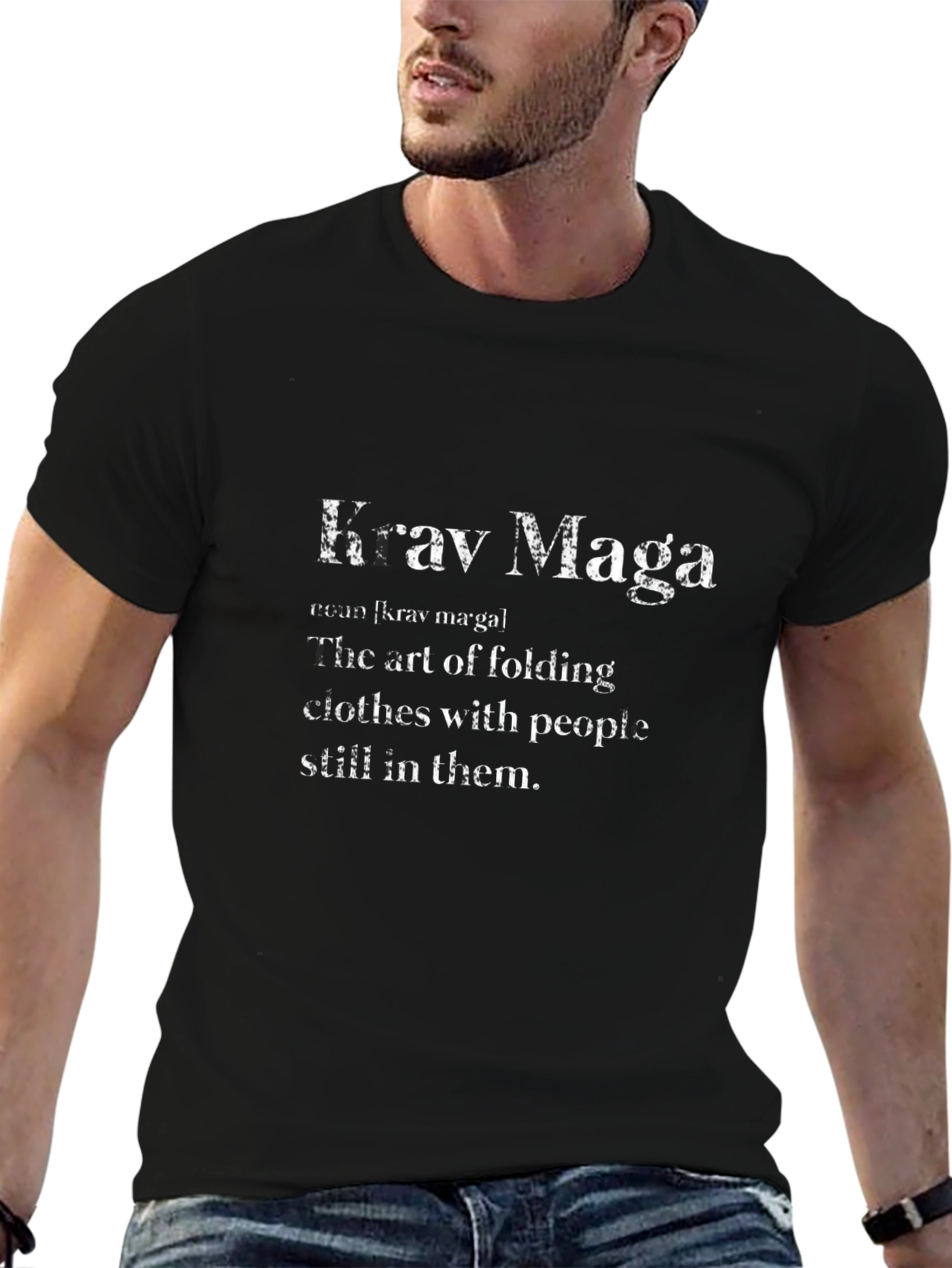 Krav Maga Definition Black T-Shirt