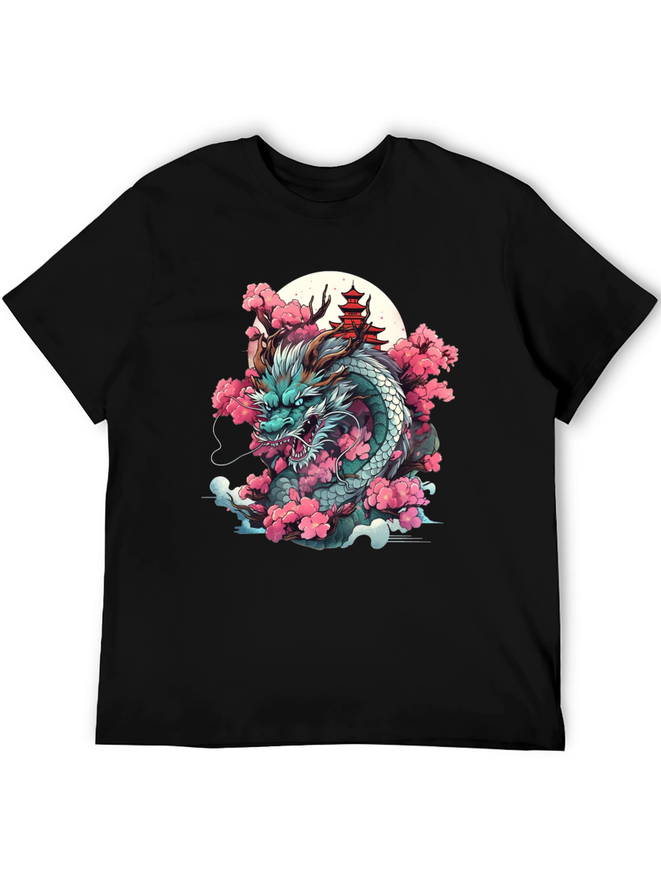 Dragon & Cherry Blossom Graphic Tee