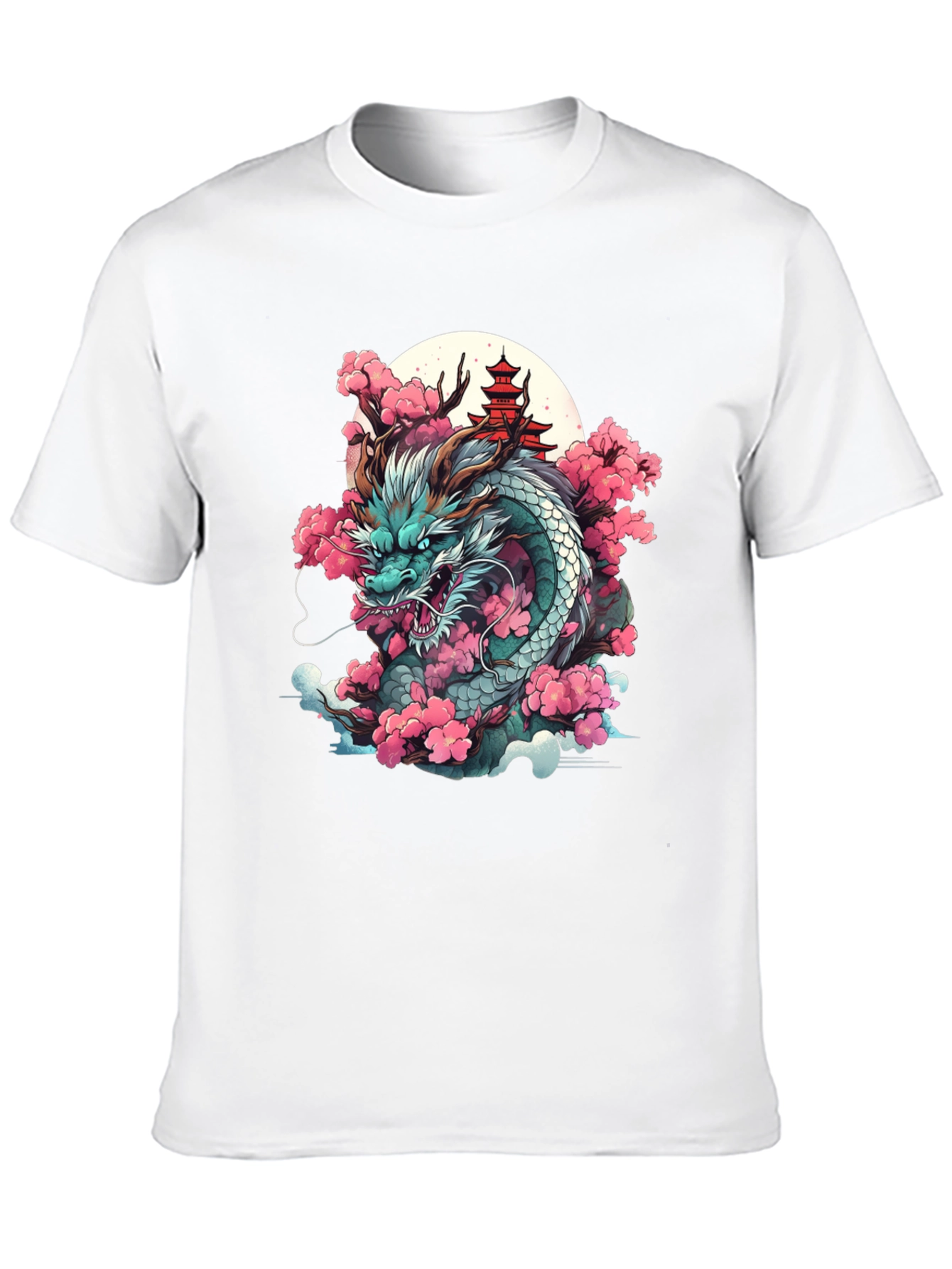 Dragon & Cherry Blossom Graphic Tee