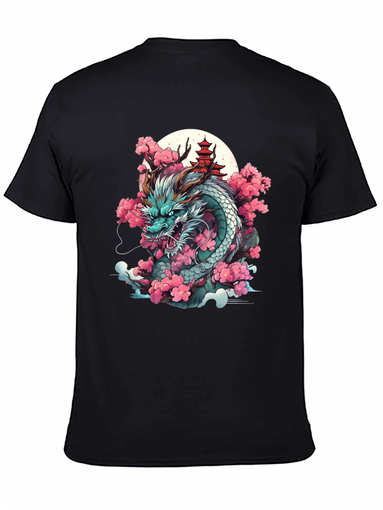 Dragon & Cherry Blossom Graphic Tee