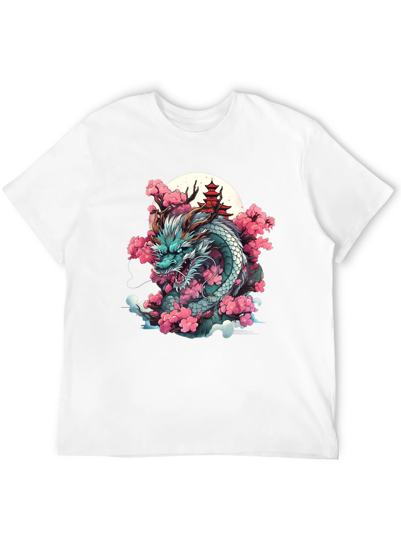 Dragon & Cherry Blossom Graphic Tee