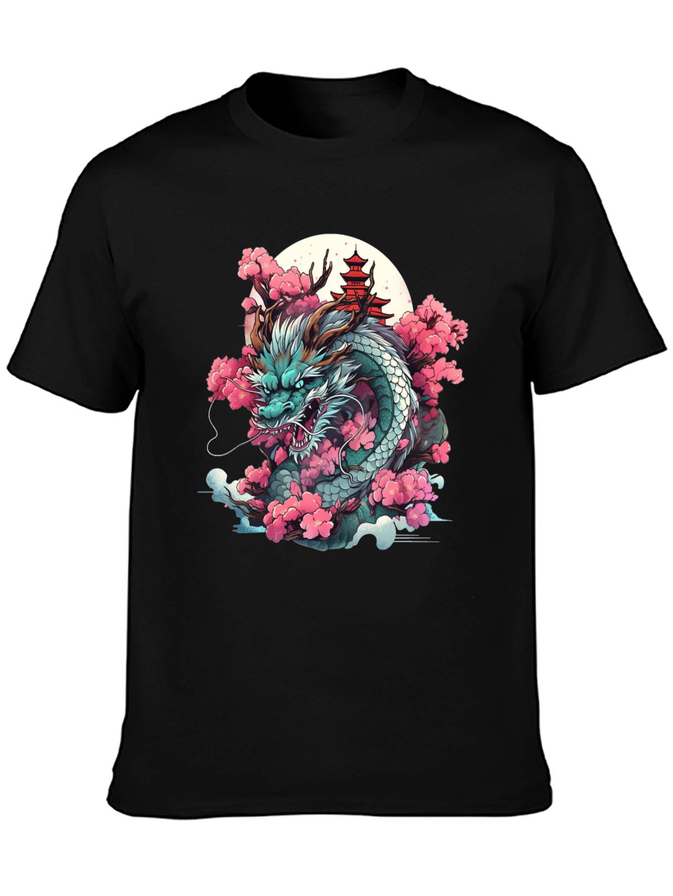 Dragon & Cherry Blossom Graphic Tee