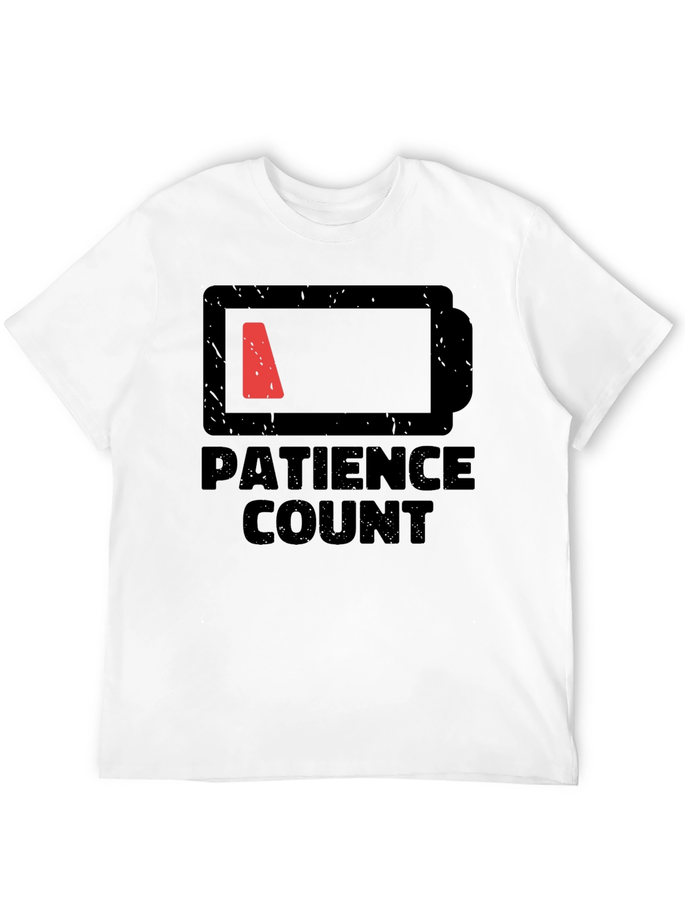 Patience Count Low Battery Graphic Tee