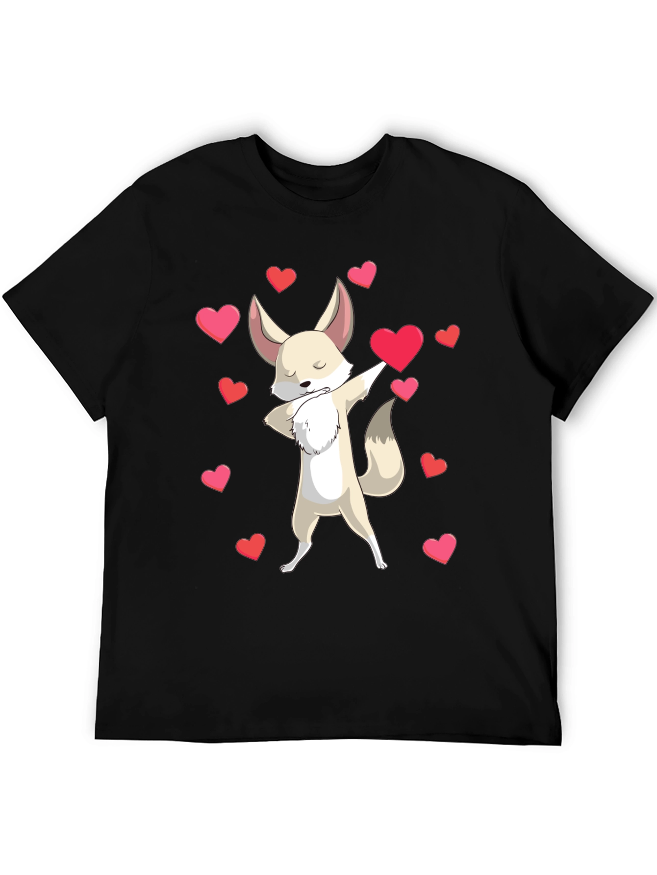 Dabbing Fox Valentines Day T-Shirt