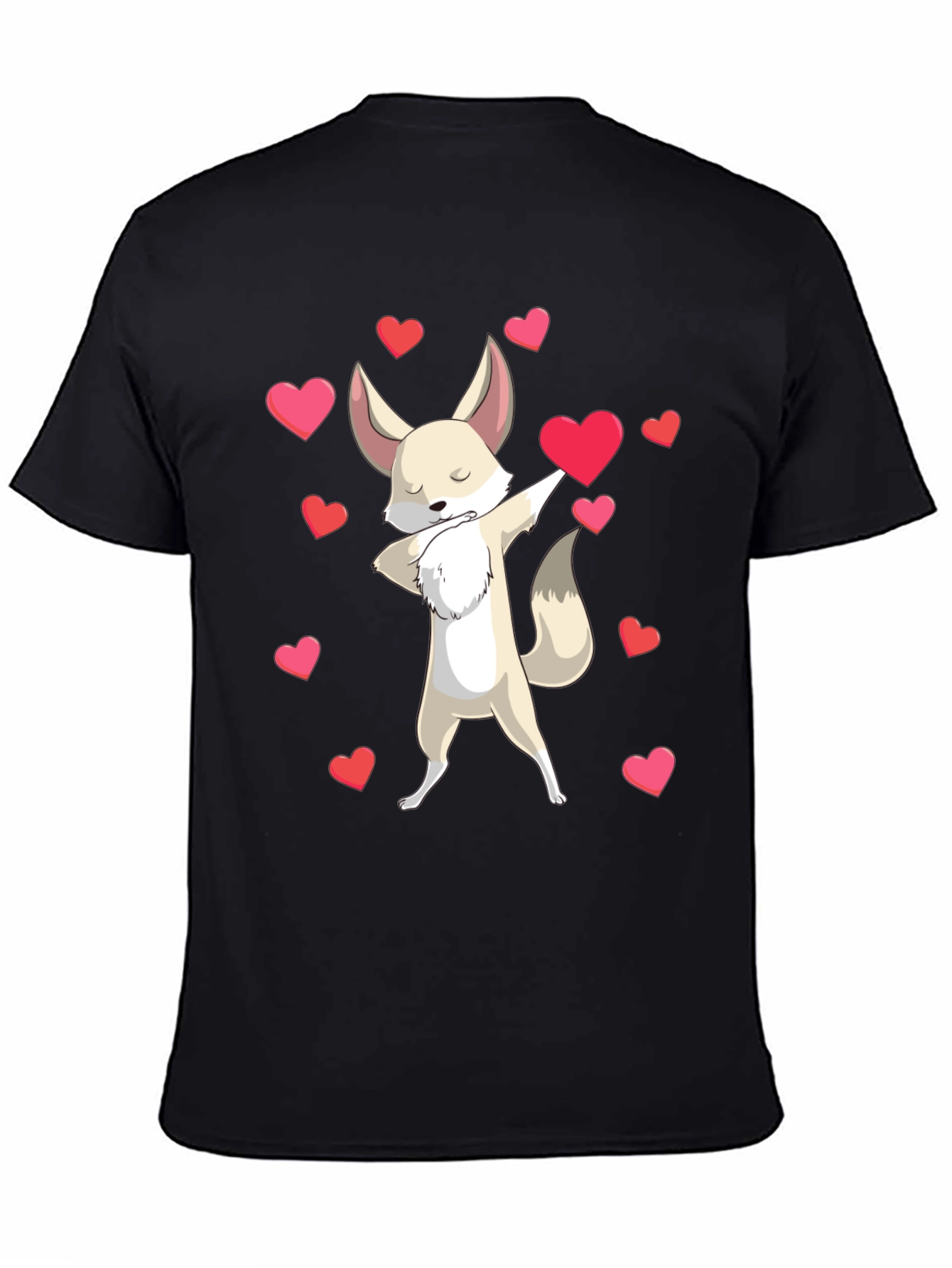 Dabbing Fox Valentines Day T-Shirt